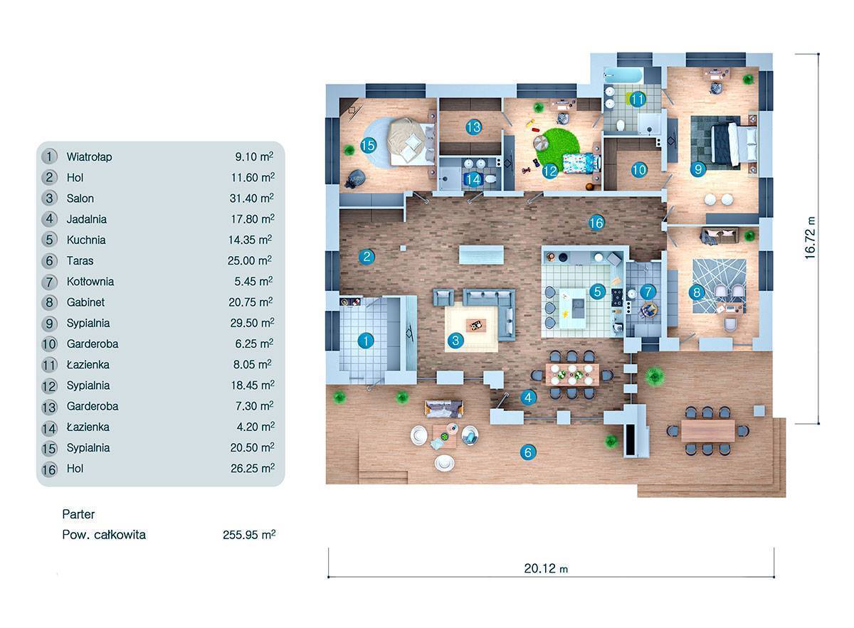 2500 Sq Ft Single Story Plan with Fireplace in Front of House - 28641R - 3