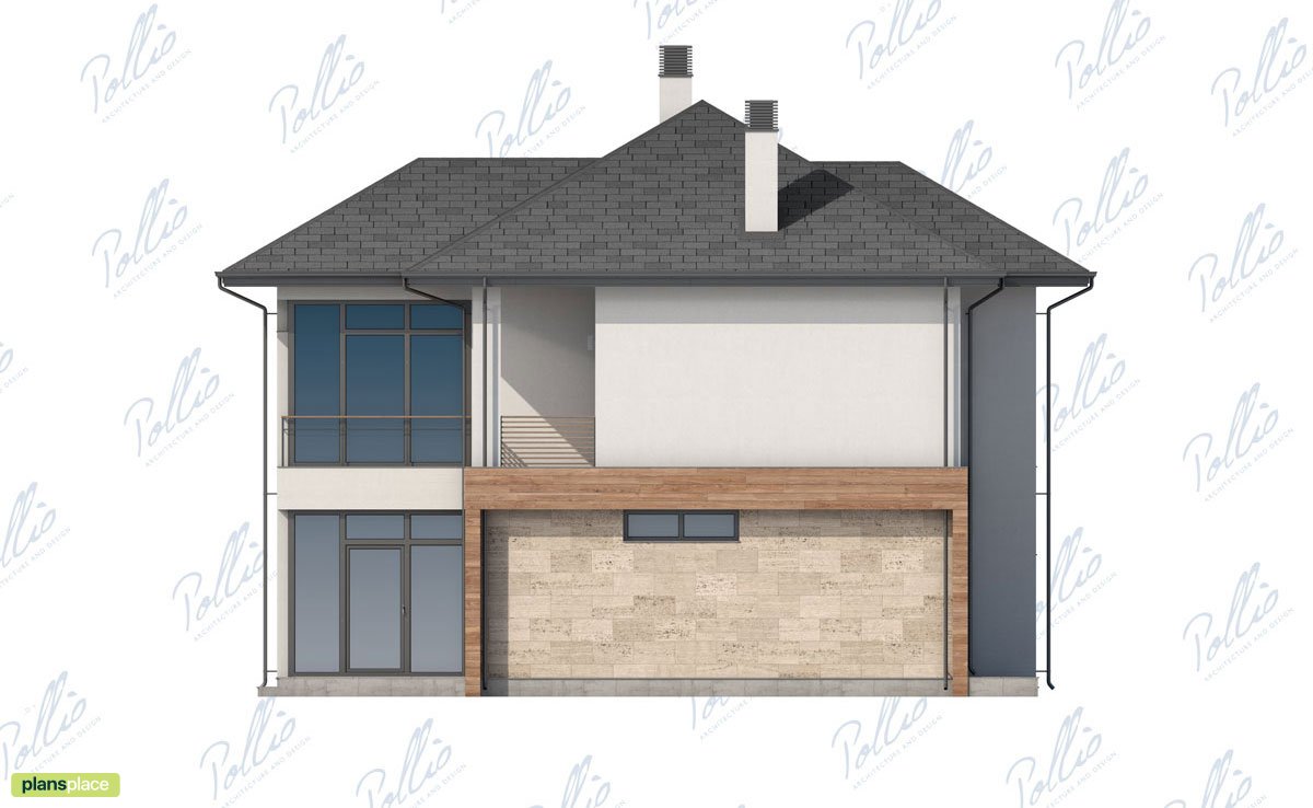 Double Storey House Plan with 4 Bedrooms and Walk-in Closet - 81774C