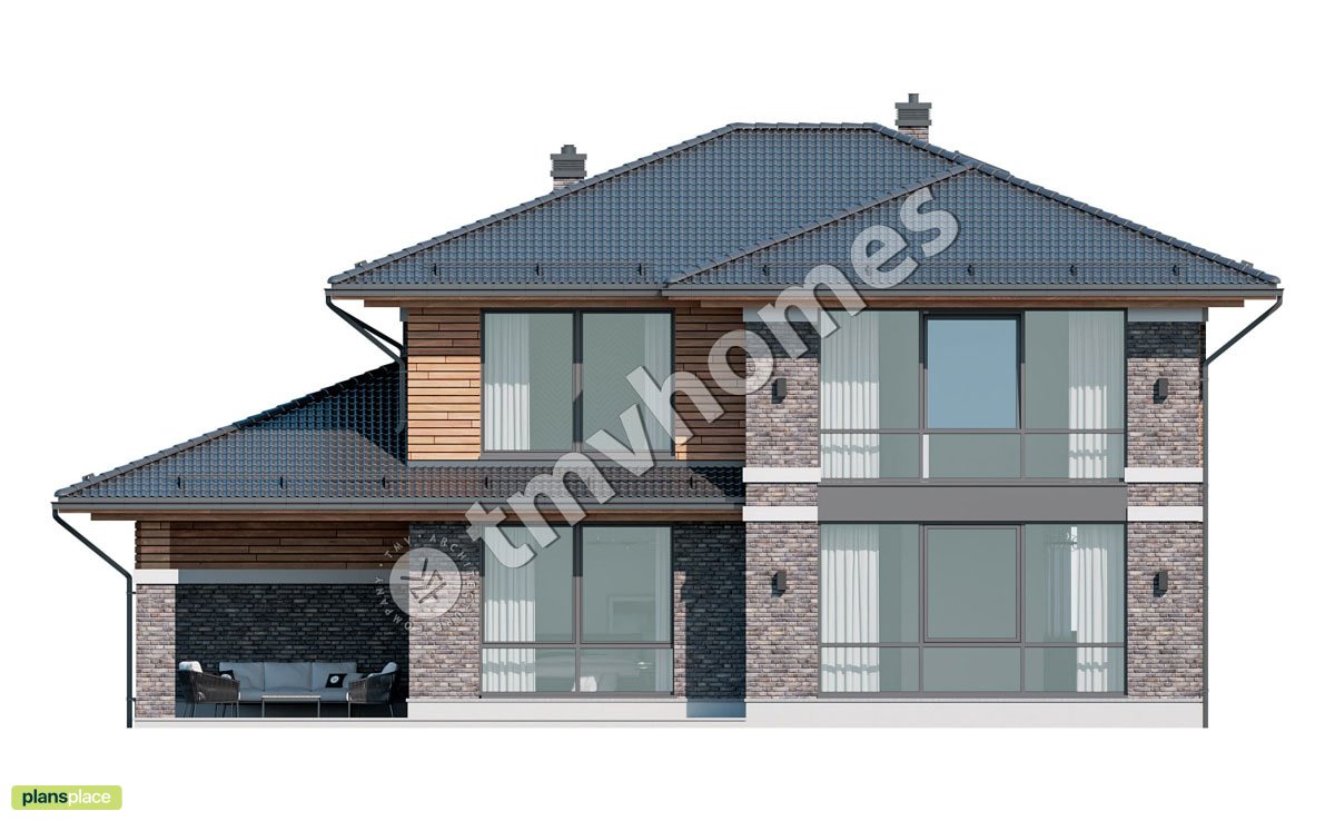 2-Story House Plan with 4 Beds and Upstairs Laundry Room - 78293R