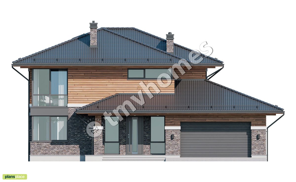 2-Story House Plan with 4 Beds and Upstairs Laundry Room - 78293R