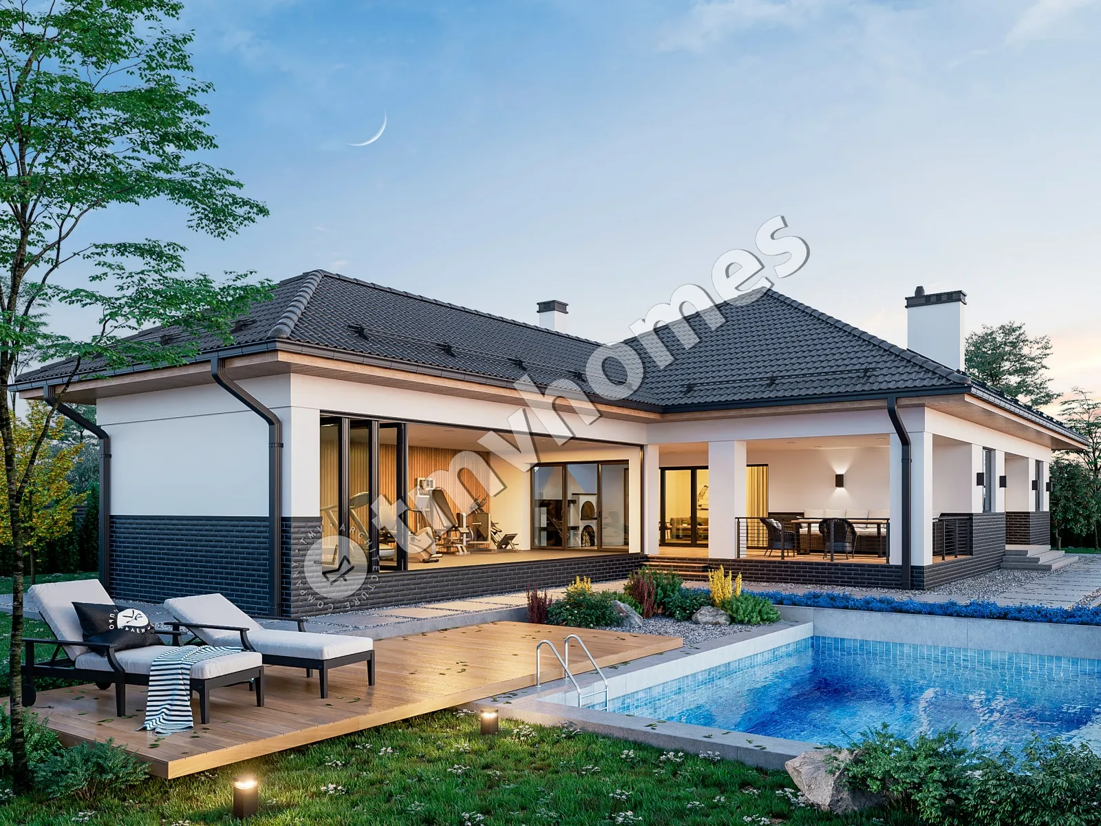 House Plan: , 1 Story, 4 Beds, Home Office, 2.5 Baths, Open Floor Plan, 2-Car Garage