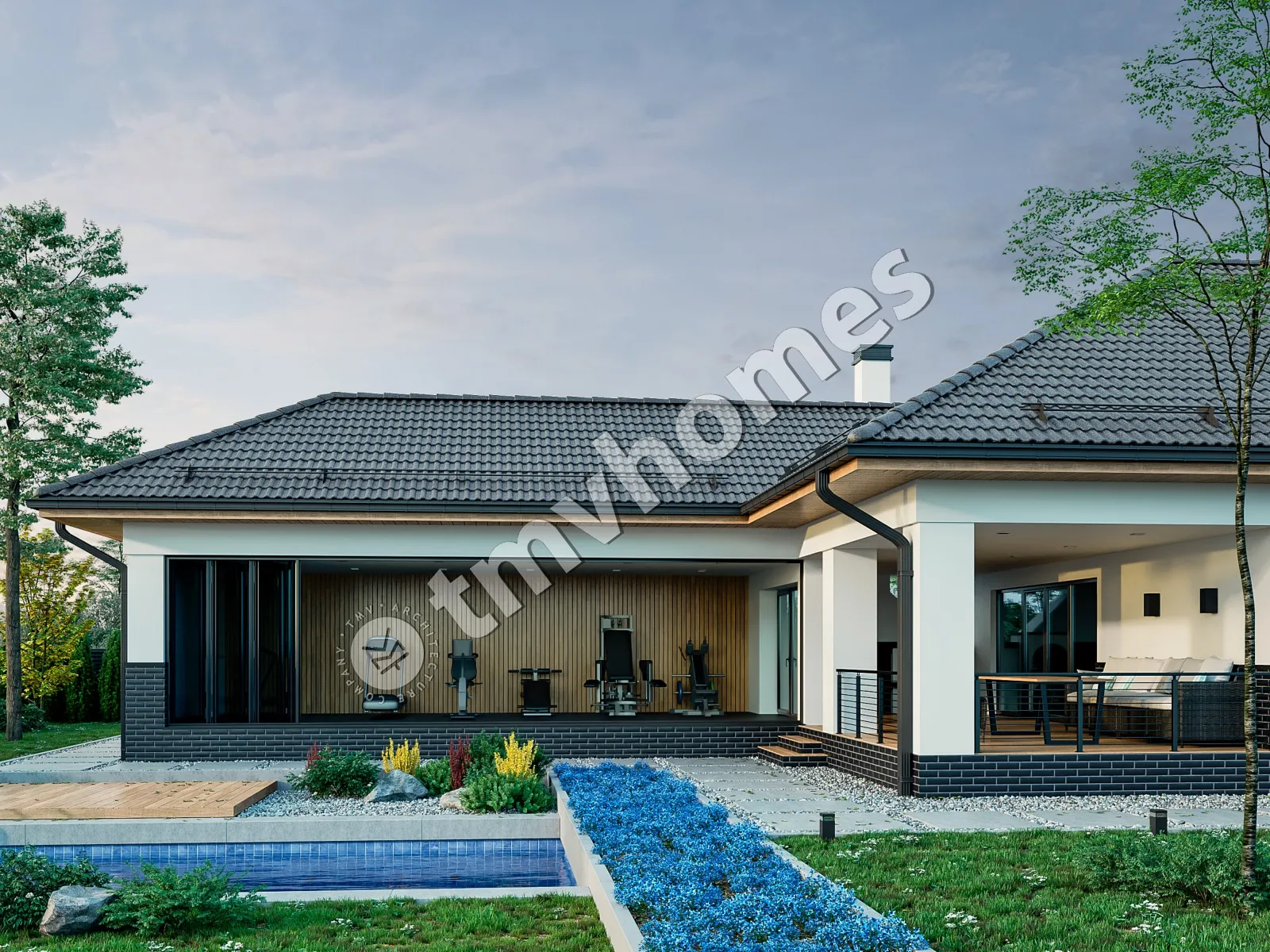 House Plan: , 1 Story, 4 Beds, Home Office, 2.5 Baths, Open Floor Plan, 2-Car Garage