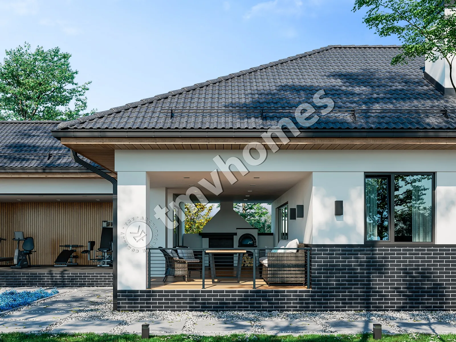 House Plan: , 1 Story, 4 Beds, Home Office, 2.5 Baths, Open Floor Plan, 2-Car Garage