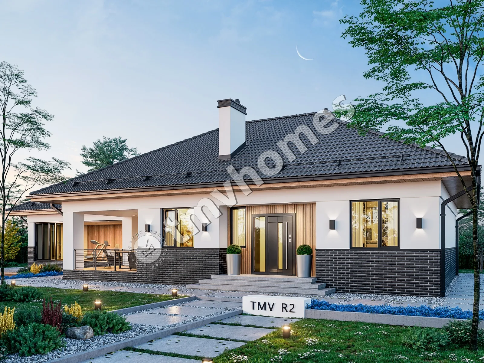 House Plan: , 1 Story, 4 Beds, Home Office, 2.5 Baths, Open Floor Plan, 2-Car Garage