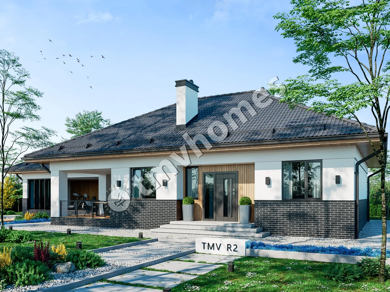 House Plan: , 1 Story, 4 Beds, Home Office, 2.5 Baths, Open Floor Plan, 2-Car Garage