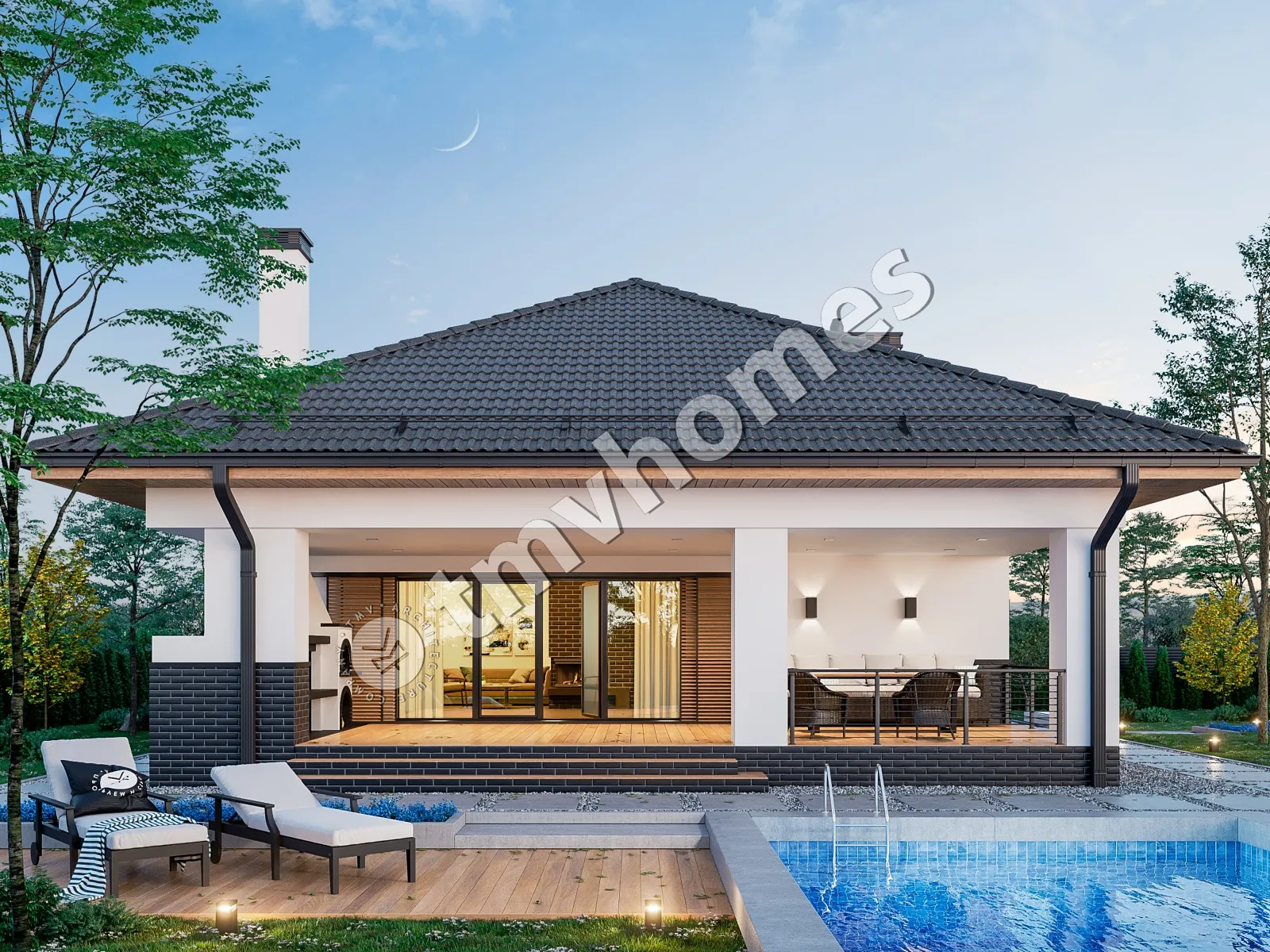 House Plan: 1076 ft², 1 Story, 2 Beds, 1 Baths, Open Floor Plan