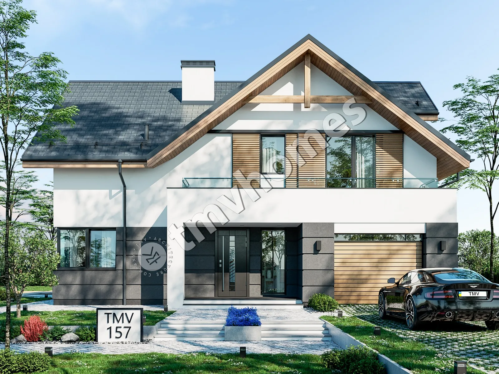 House Plan: 2451 ft², 1.5 Stories, 4 Beds, Home Office, 2.5 Baths, Open Floor Plan, 2-Car Garage