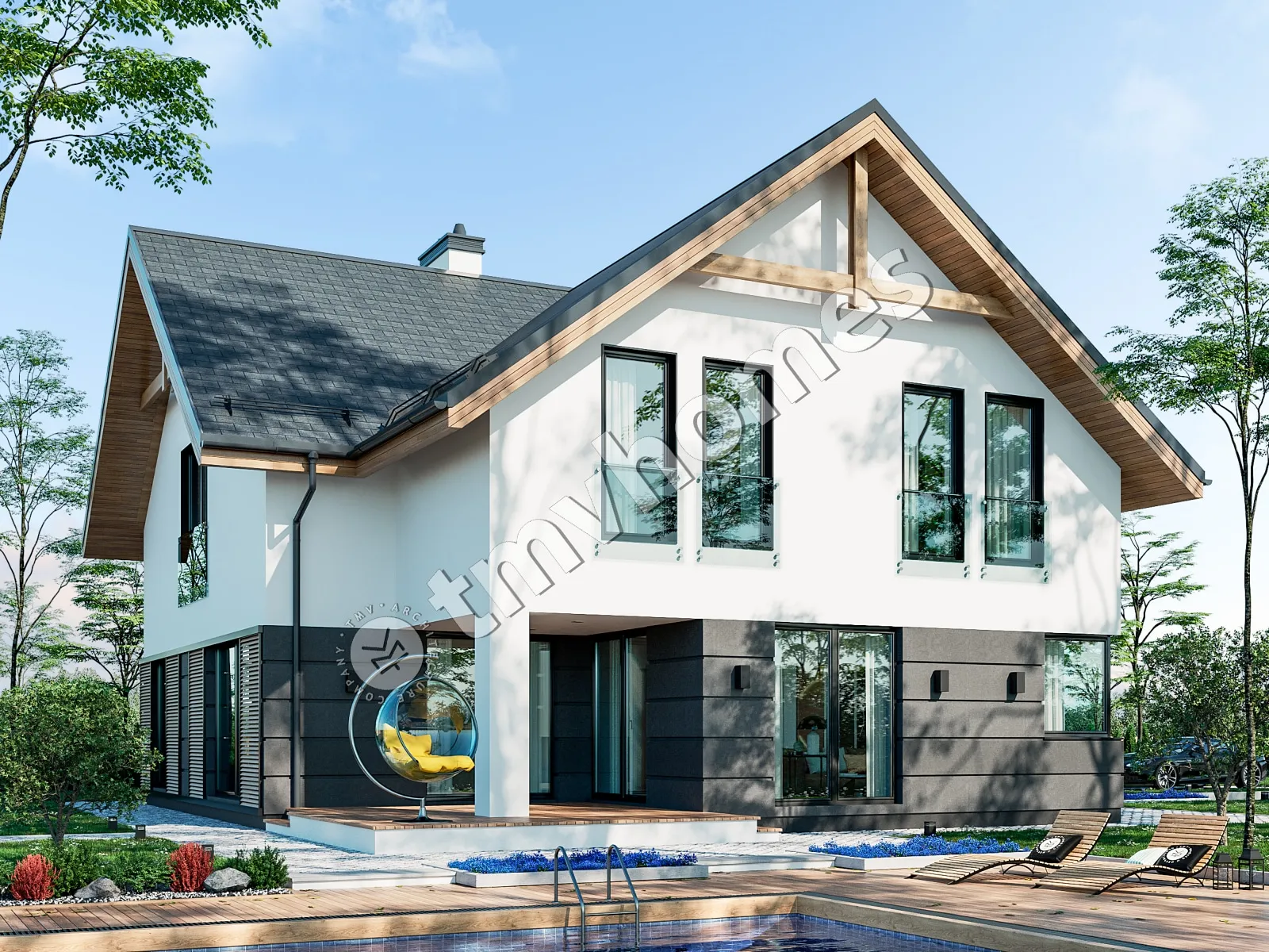 House Plan: 2451 ft², 1.5 Stories, 4 Beds, Home Office, 2.5 Baths, Open Floor Plan, 2-Car Garage