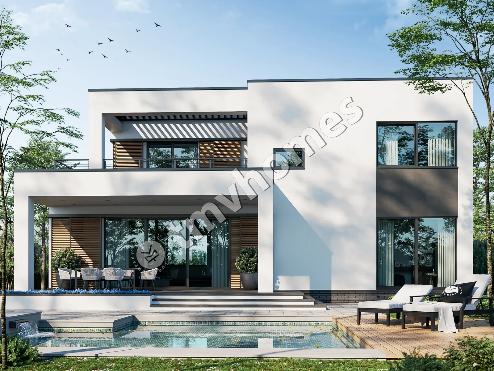 House Plan: 2093 ft², 2 Stories, 3 Beds, Home Office, 3 Baths, Open Floor Plan, 2-Car Garage