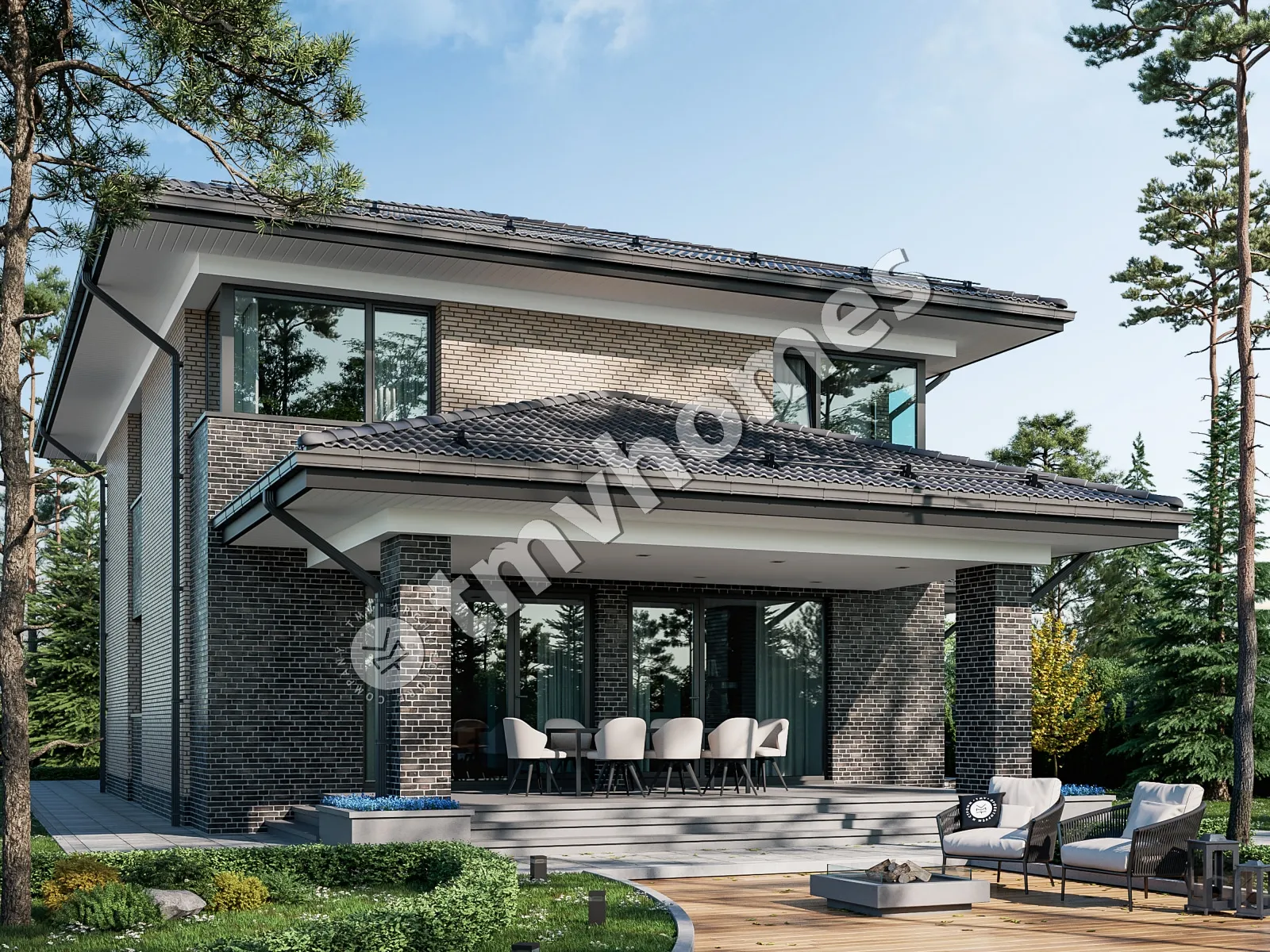 House Plan: 2162 ft², 2 Stories + Basement, 3 Beds, Home Office, 2 Baths, Open Floor Plan, 2-Car Garage