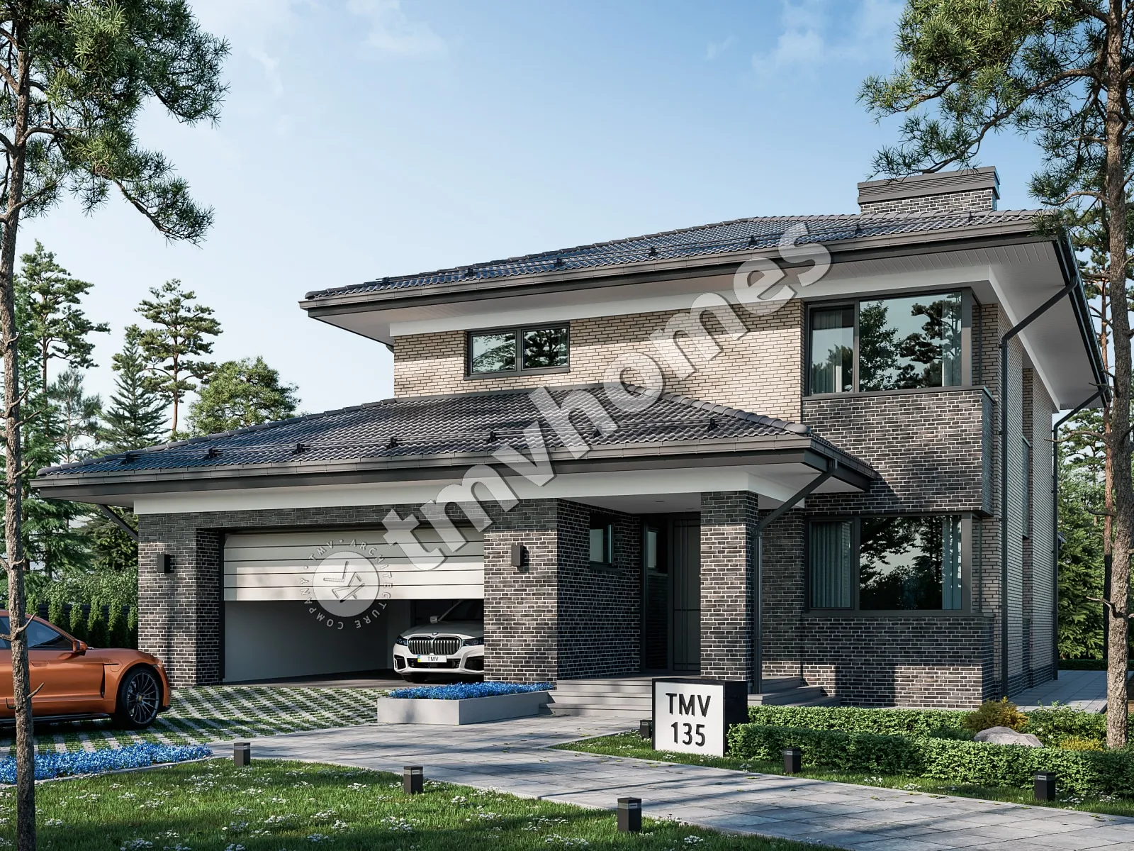 House Plan: 2162 ft², 2 Stories + Basement, 3 Beds, Home Office, 2 Baths, Open Floor Plan, 2-Car Garage