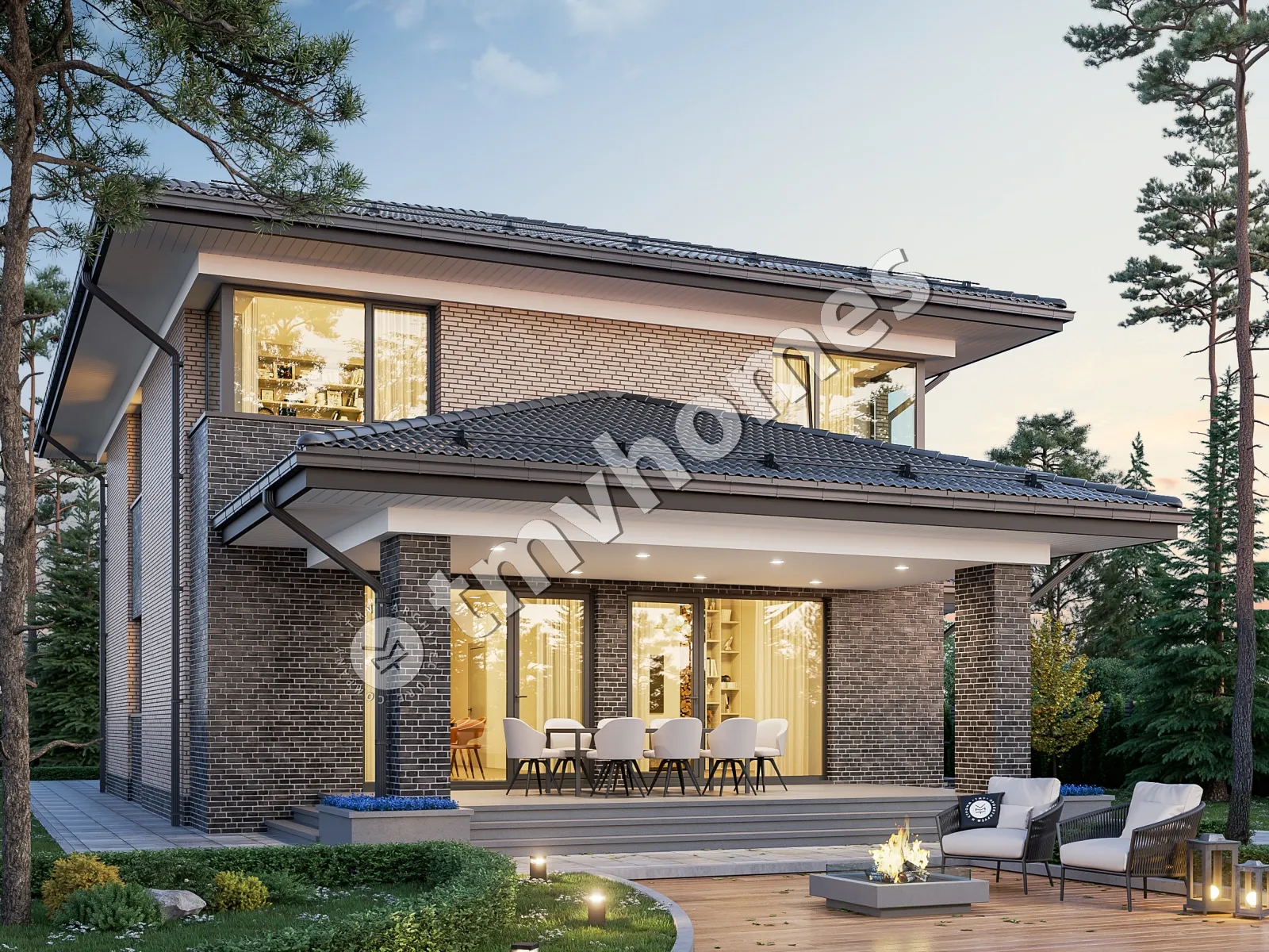 House Plan: 2162 ft², 2 Stories + Basement, 3 Beds, Home Office, 2 Baths, Open Floor Plan, 2-Car Garage