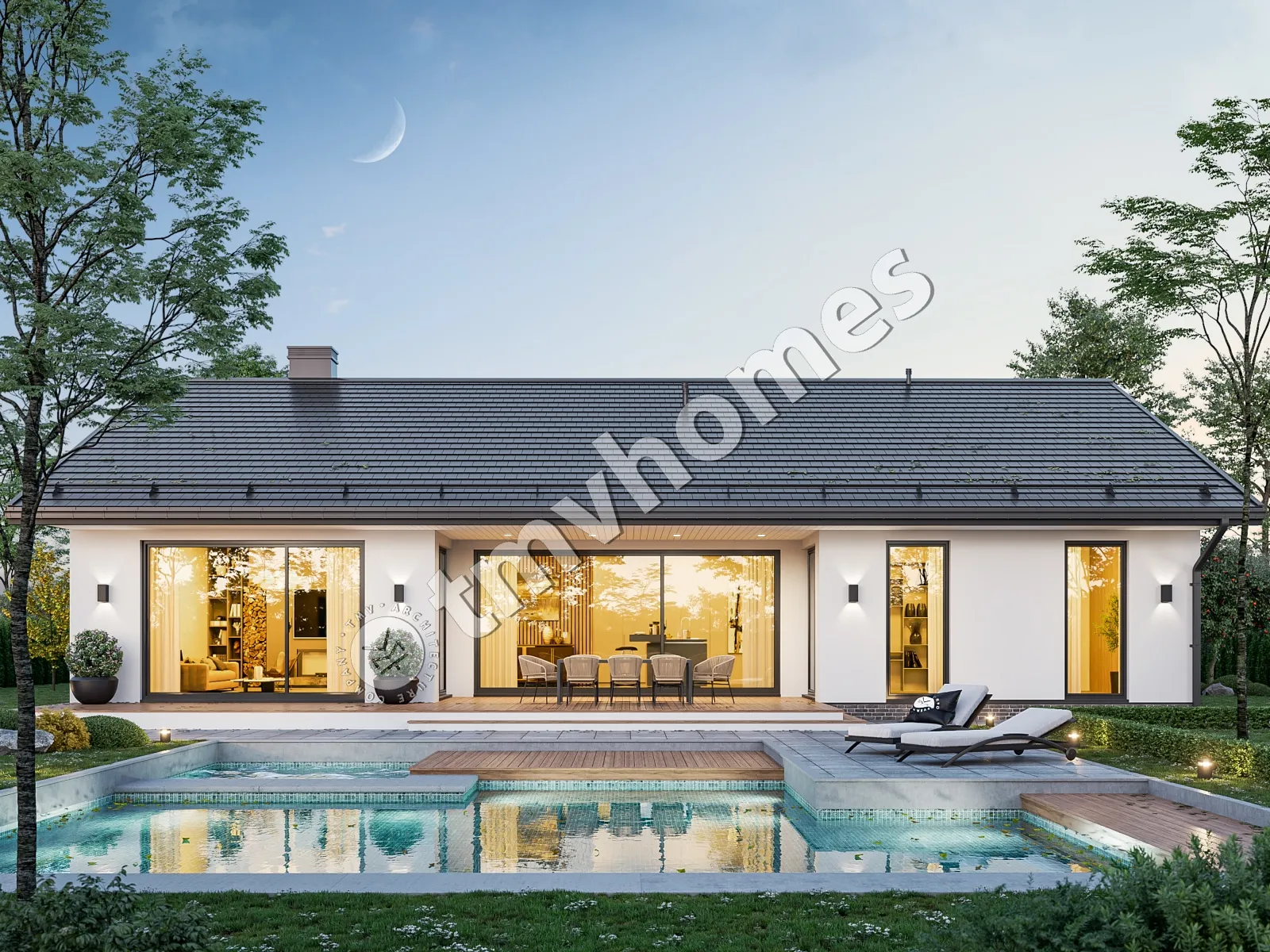 House Plan: 1833 ft², 1 Story, 2 Beds, Home Office, 2 Baths, Open Floor Plan