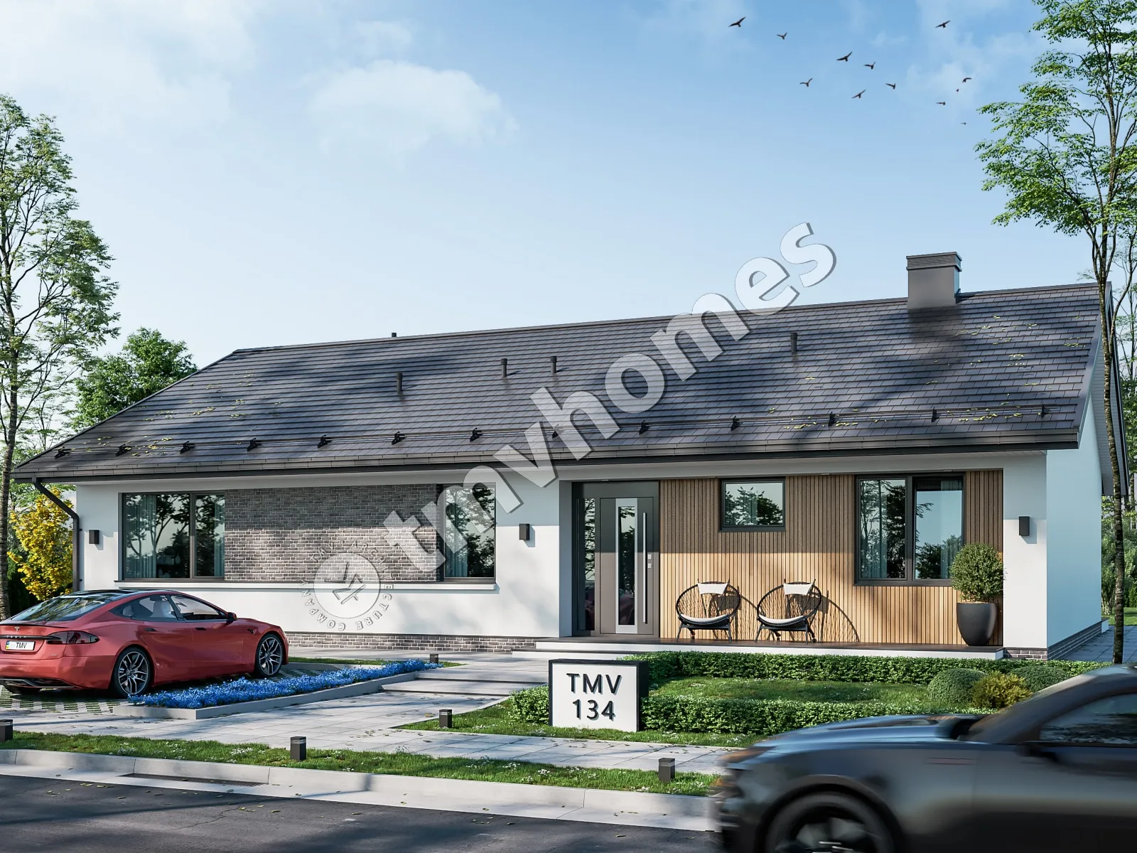 House Plan: 1833 ft², 1 Story, 2 Beds, Home Office, 2 Baths, Open Floor Plan