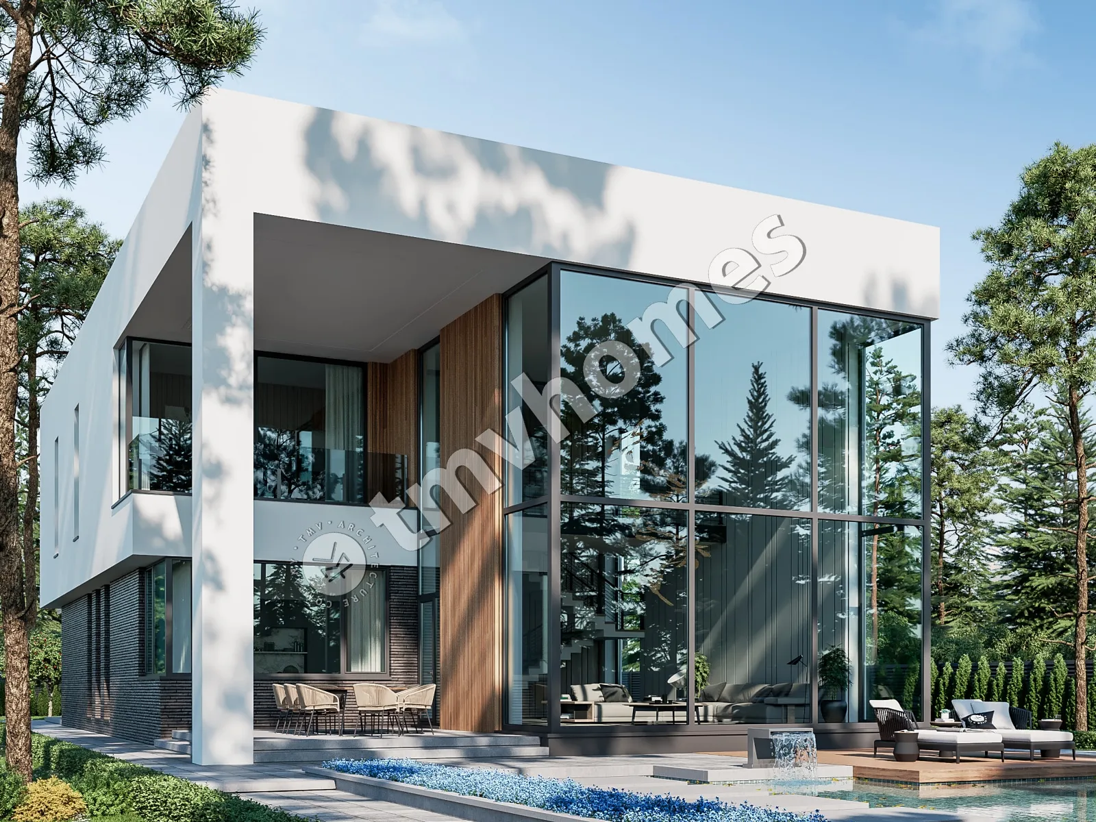 House Plan: 3954 ft², 2 Stories, 3 Beds, Home Office, 4 Baths, Open Floor Plan, 2-Car Garage