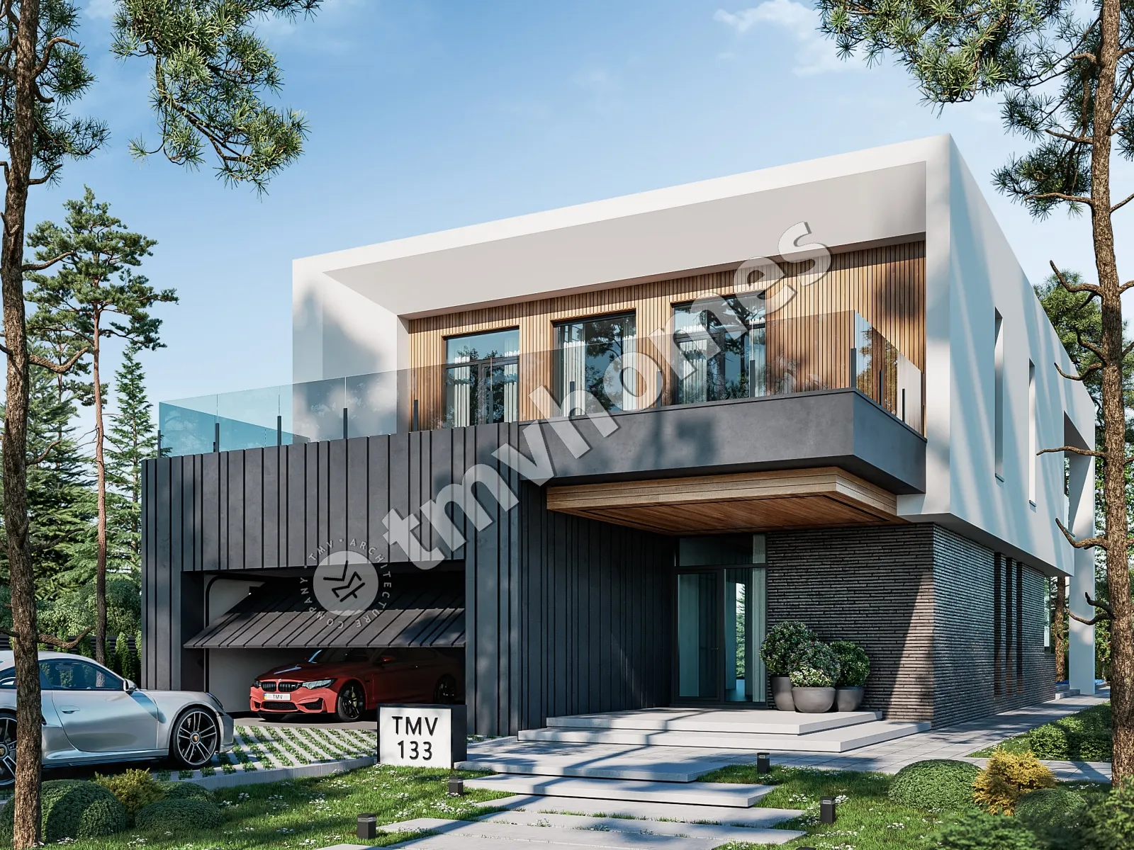 House Plan: 3954 ft², 2 Stories, 3 Beds, Home Office, 4 Baths, Open Floor Plan, 2-Car Garage