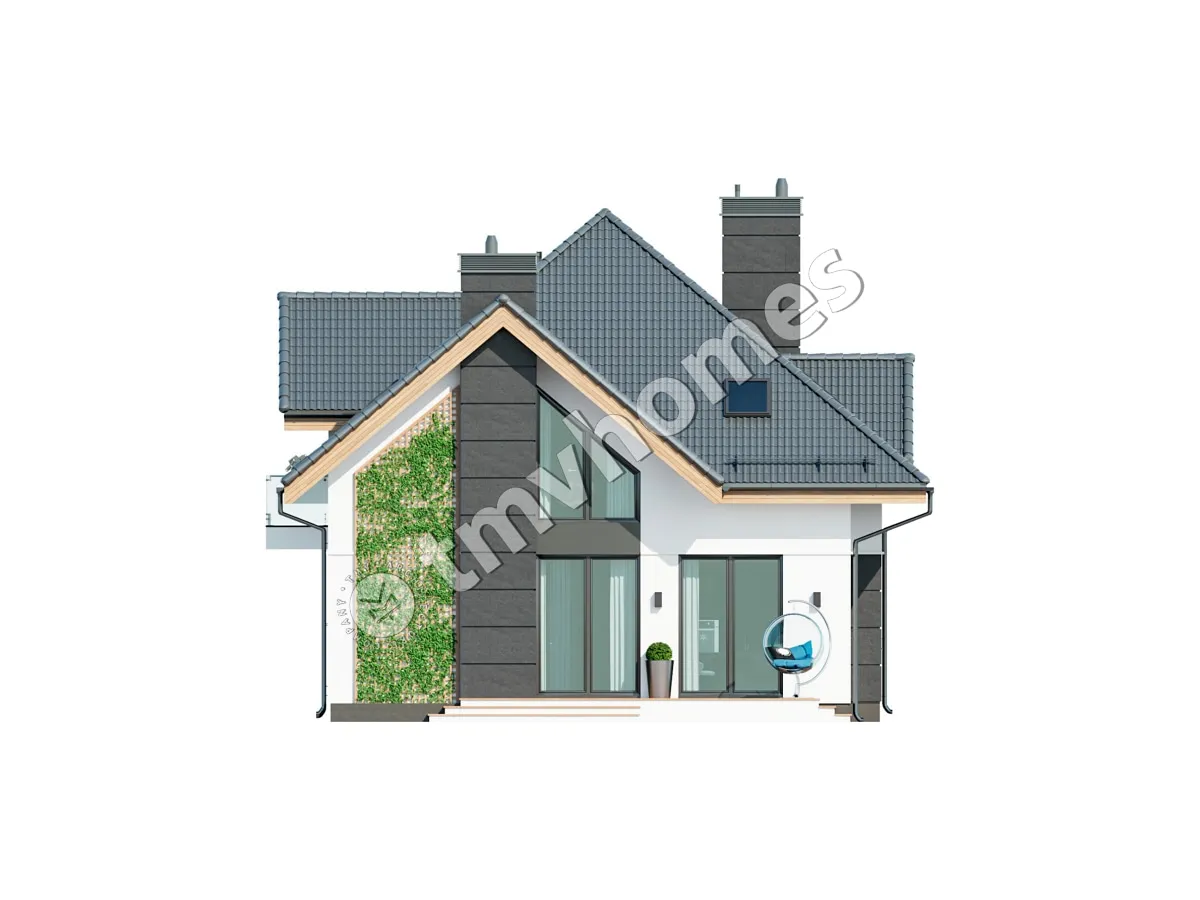 House Plan: 2202 ft², 1.5 Stories, 3 Beds, Home Office, 3 Baths, Open Floor Plan, 1-Car Garage