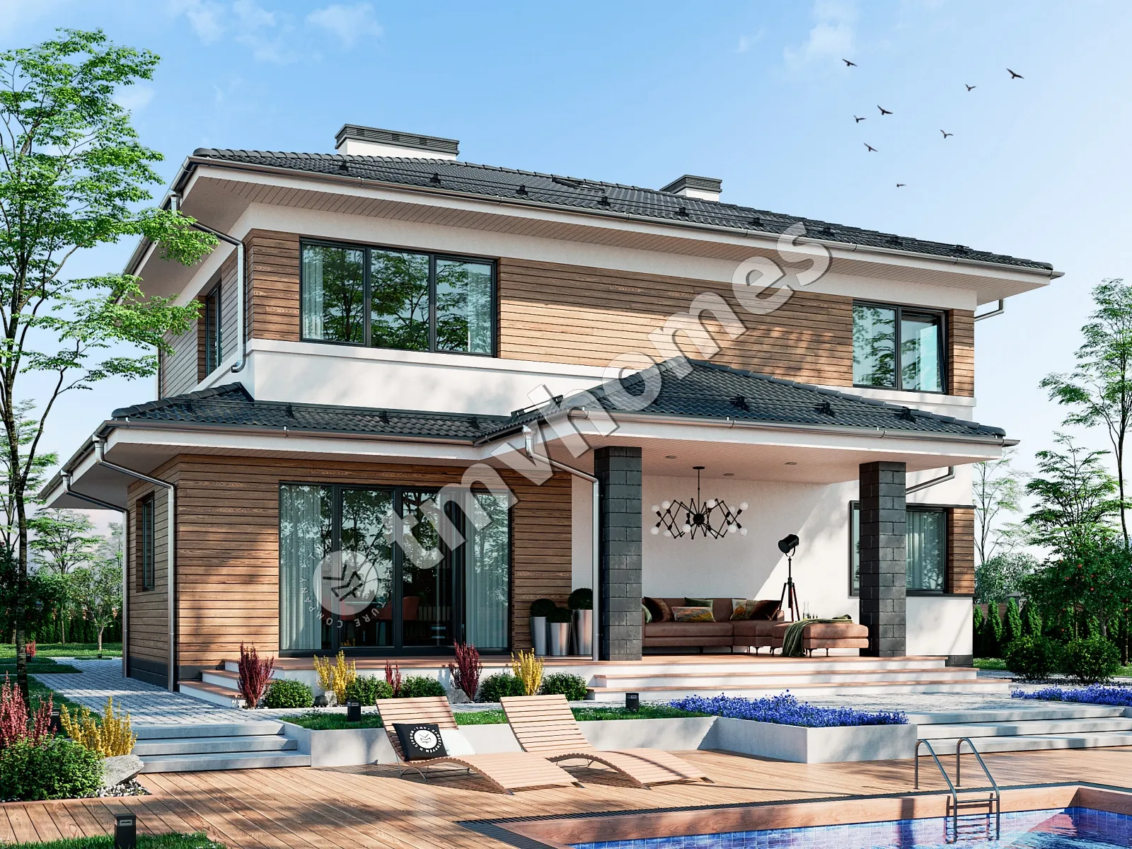 House Plan: 1995 ft², 2 Stories, 3 Beds, 3 Baths