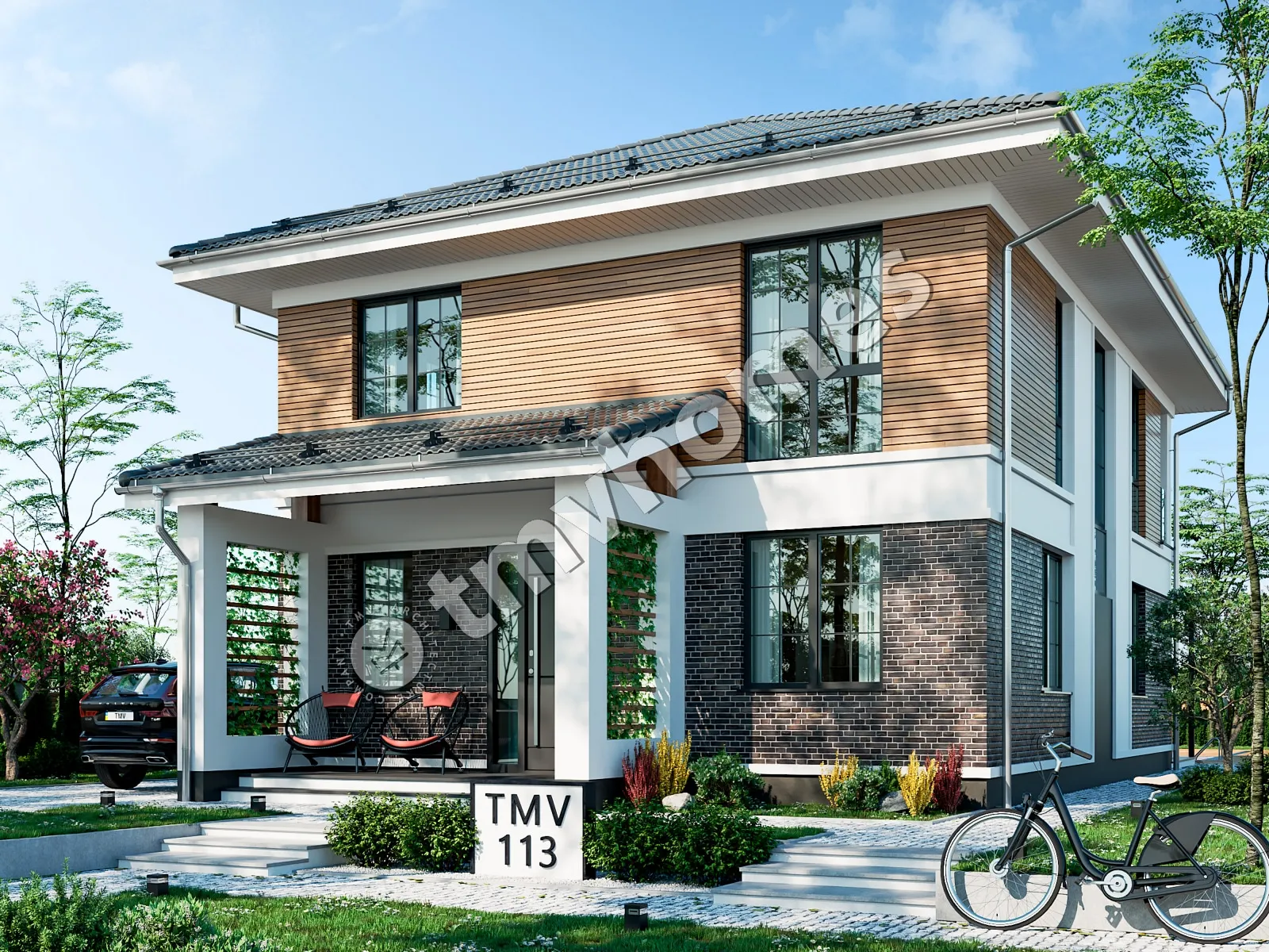 House Plan: 1958 ft², 2 Stories, 5 Beds, 2 Baths, Open Floor Plan