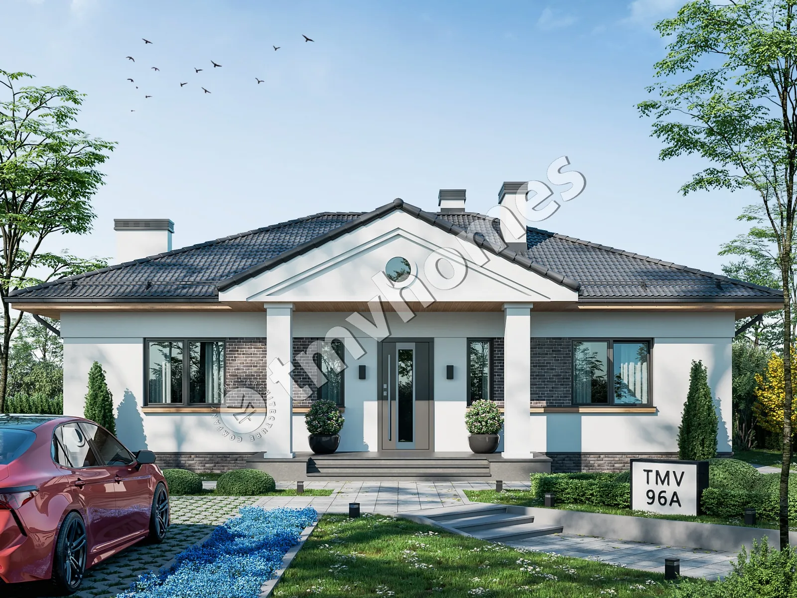 House Plan: 1198 ft², 1 Story, 3 Beds, 1.5 Baths, Open Floor Plan