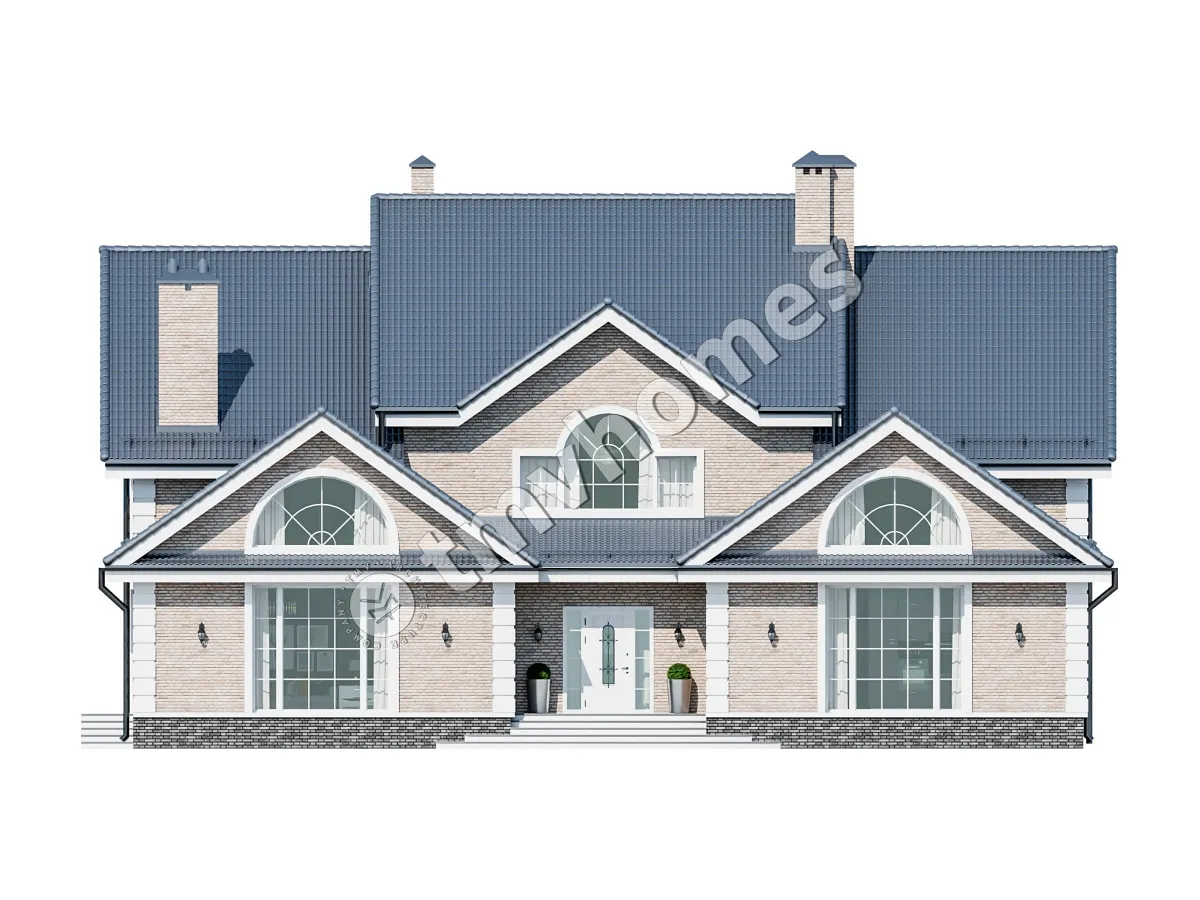 House Plan: 5202 ft², 1.5 Stories, 6 Beds, Home Office, 5 Baths