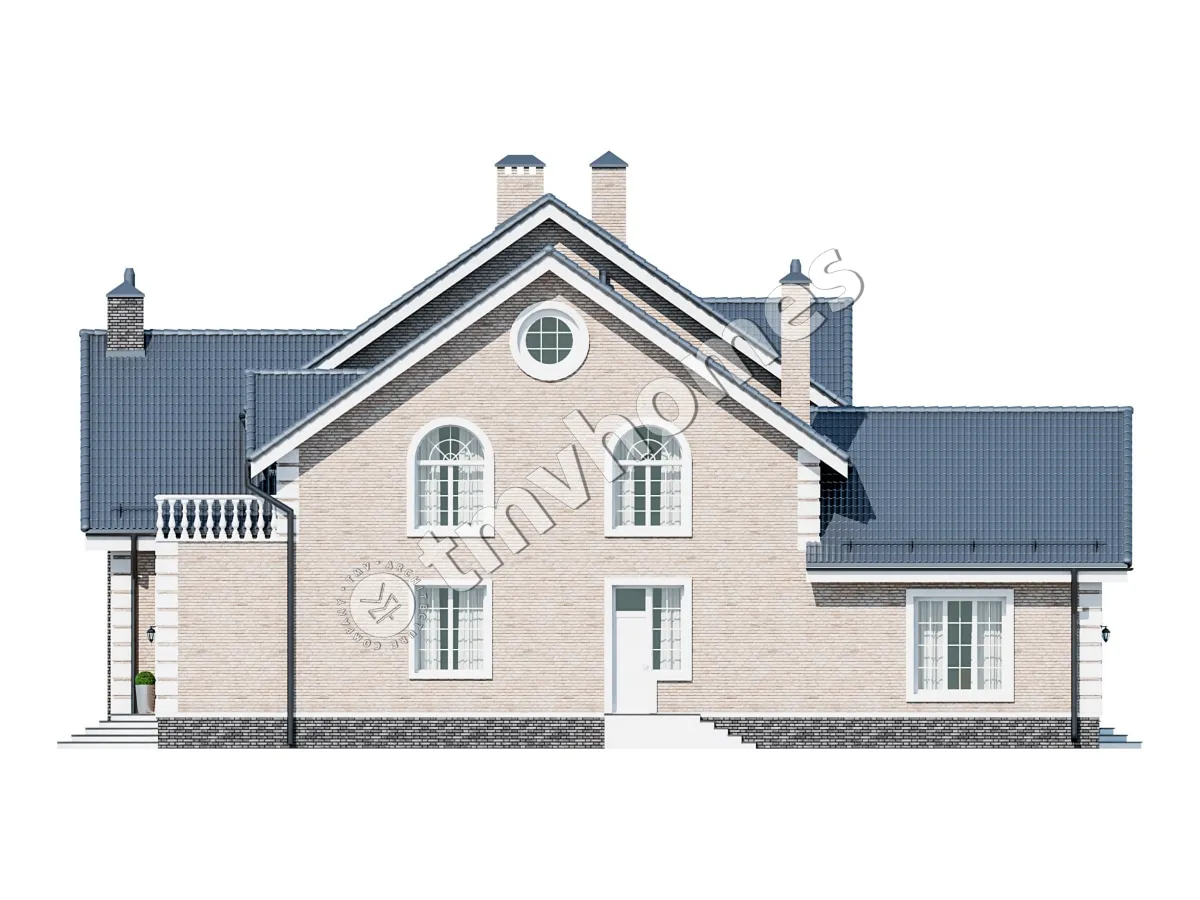 House Plan: 5202 ft², 1.5 Stories, 6 Beds, Home Office, 5 Baths