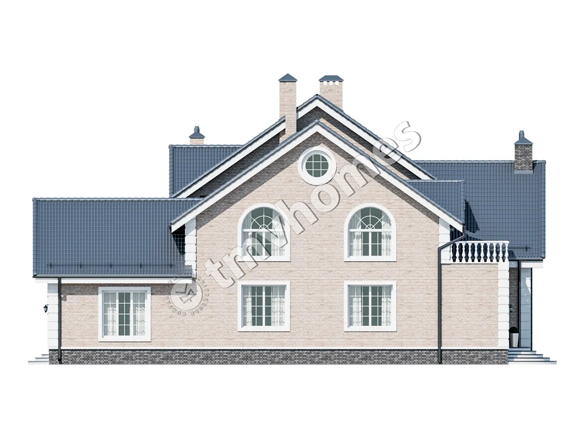 House Plan: 5202 ft², 1.5 Stories, 6 Beds, Home Office, 5 Baths