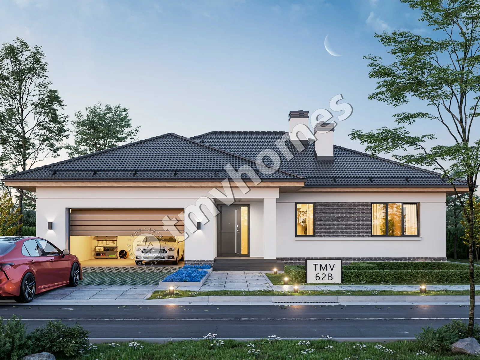 House Plan: 2052 ft², 1 Story, 3 Beds, 2 Baths, Open Floor Plan, 2-Car Garage
