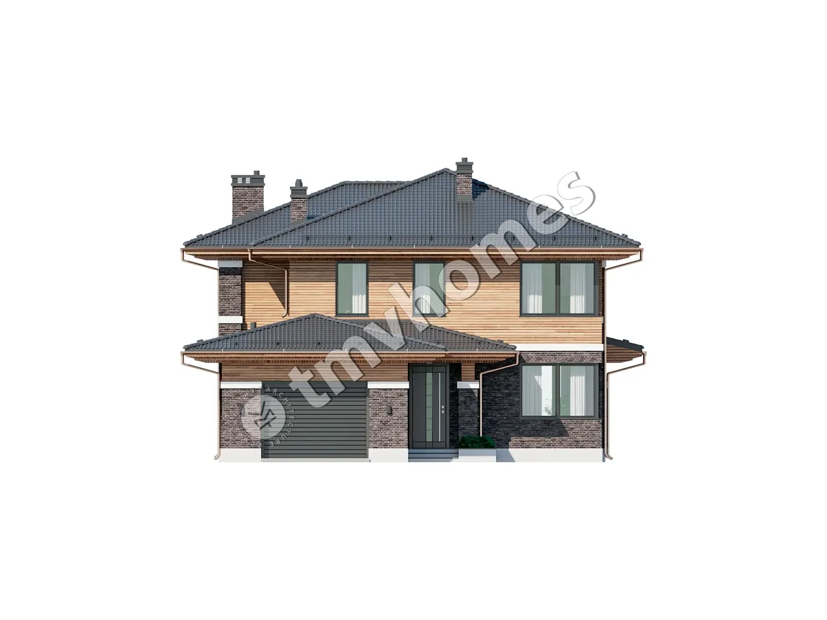House Plan: 2872 ft², 2 Stories, 4 Beds, 4 Baths, Open Floor Plan, 1-Car Garage