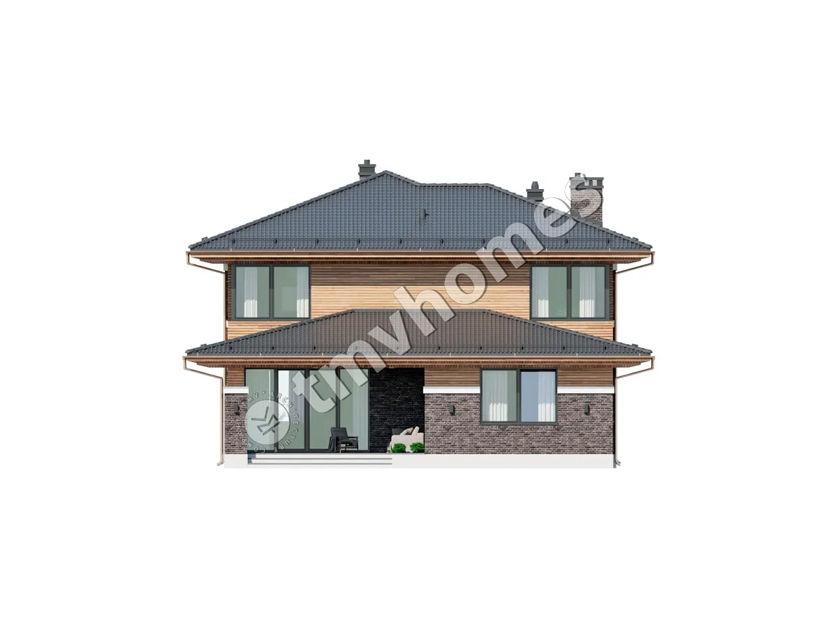 House Plan: 2872 ft², 2 Stories, 4 Beds, 4 Baths, Open Floor Plan, 1-Car Garage