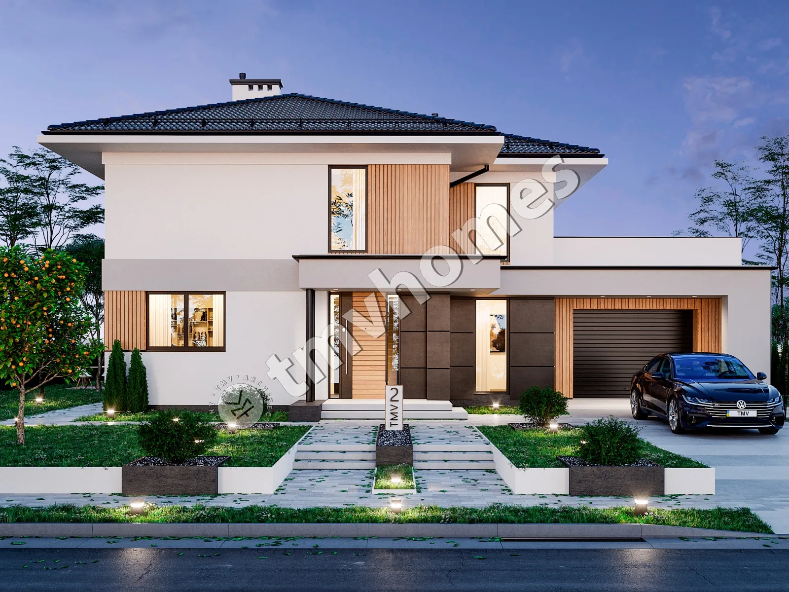 House Plan: 2613 ft², 2 Stories, 2 Beds, Home Office, 2 Baths, Open Floor Plan, 1-Car Garage