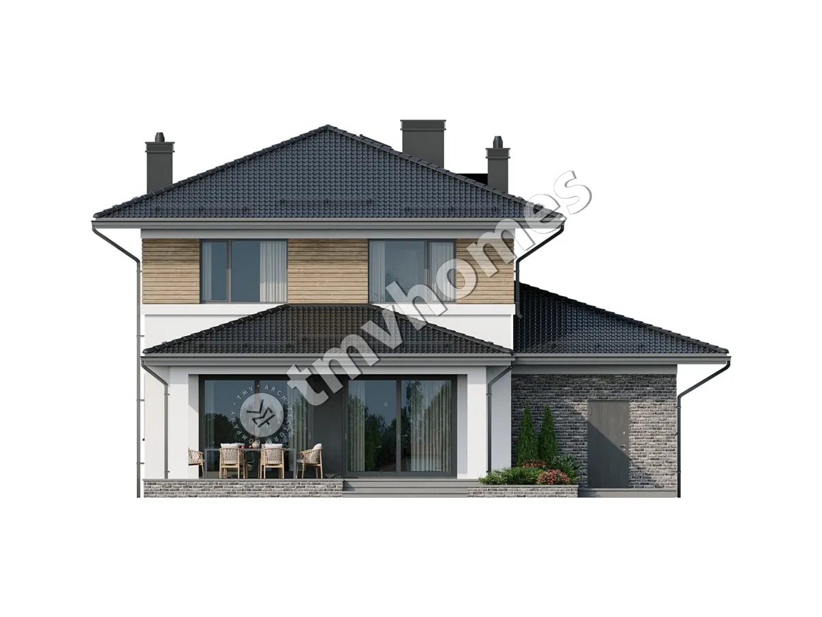 House Plan: 2121 ft², 2 Stories, 3 Beds, Home Office, 3 Baths, Open Floor Plan, 1-Car Garage