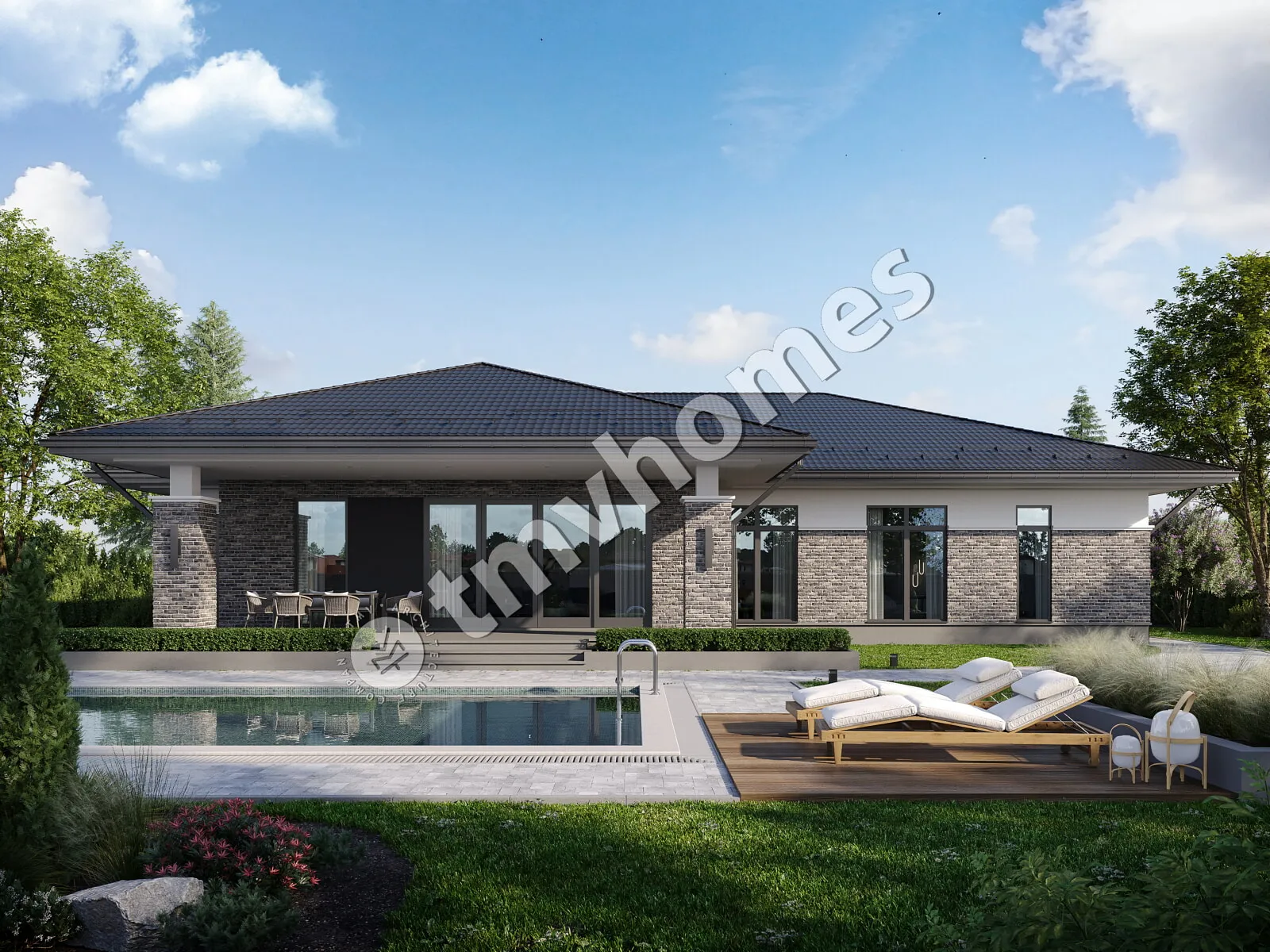 House Plan: 2299 ft², 1 Story, 3 Beds, 3 Baths, Open Floor Plan, 2-Car Garage