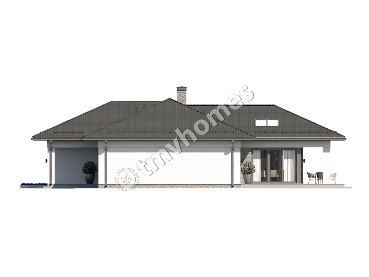 House Plan: 1474 ft², 1 Story, 3 Beds, 1.5 Baths, Open Floor Plan, 1-Car Garage