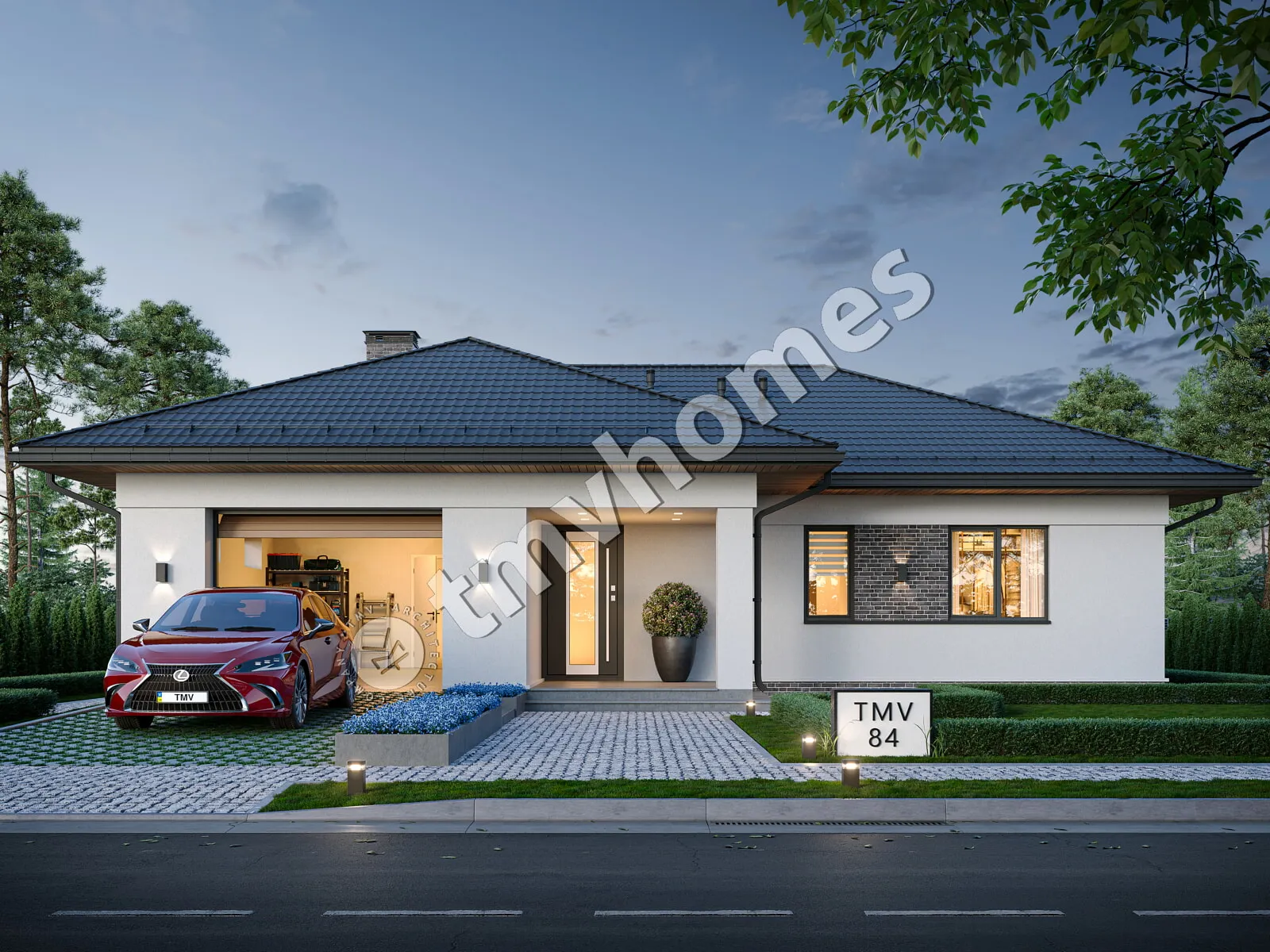House Plan: 1474 ft², 1 Story, 3 Beds, 1.5 Baths, Open Floor Plan, 1-Car Garage