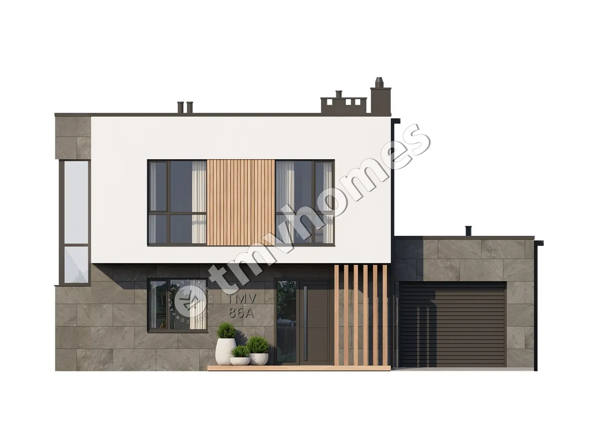 House Plan: 1642 ft², 2 Stories, 3 Beds, 2.5 Baths, 1-Car Garage