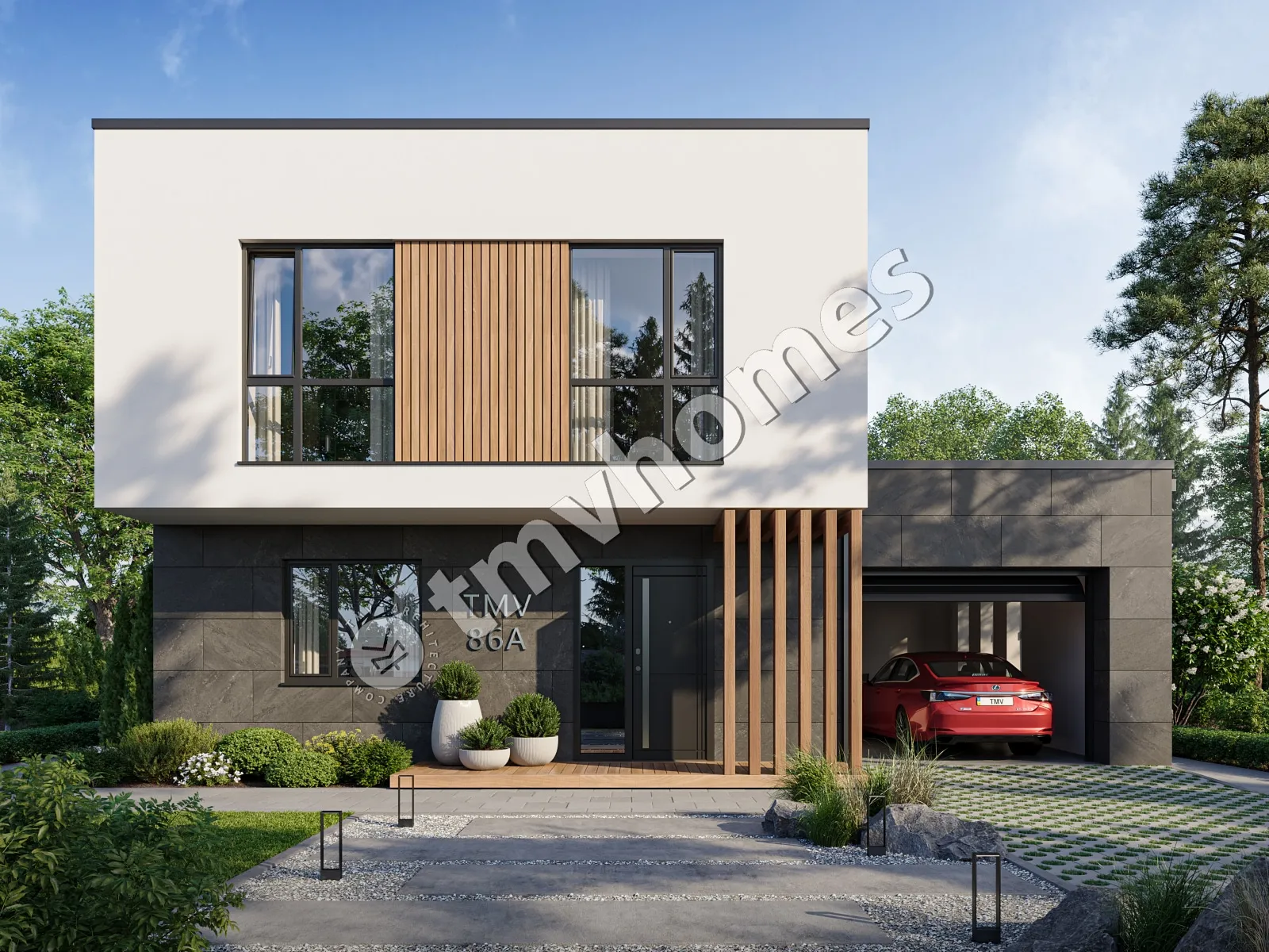 House Plan: 1642 ft², 2 Stories, 3 Beds, 2.5 Baths, 1-Car Garage