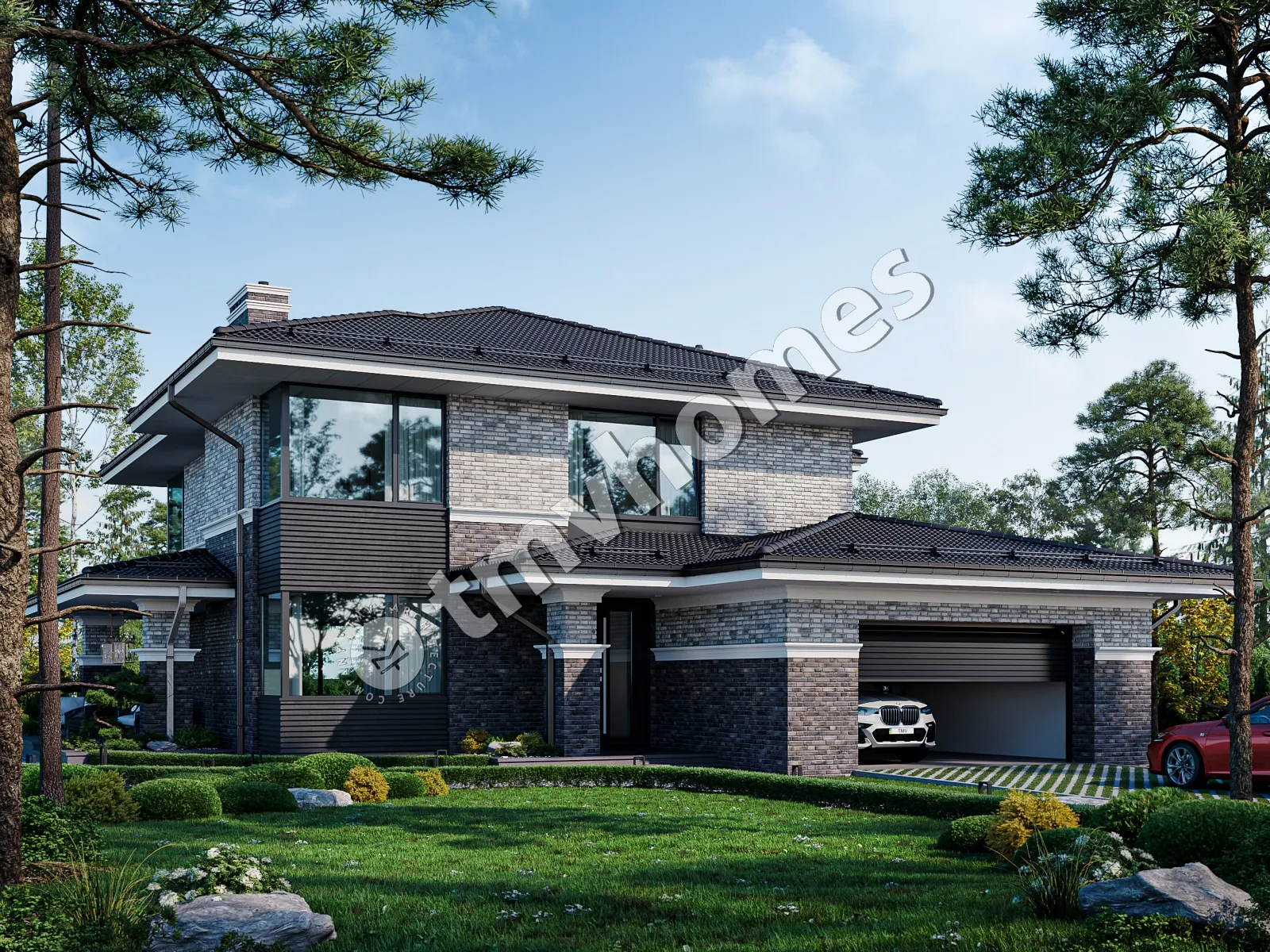 House Plan: 2916 ft², 2 Stories, 4 Beds, Home Office, 3 Baths, Open Floor Plan, 2-Car Garage
