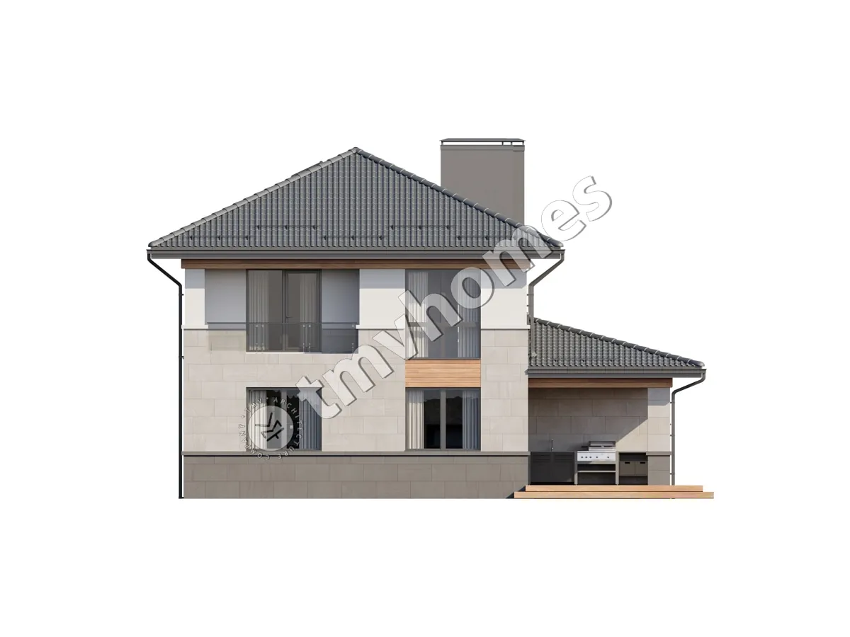House Plan: 2137 ft², 2 Stories, 4 Beds, 3 Baths, Open Floor Plan, 1-Car Garage