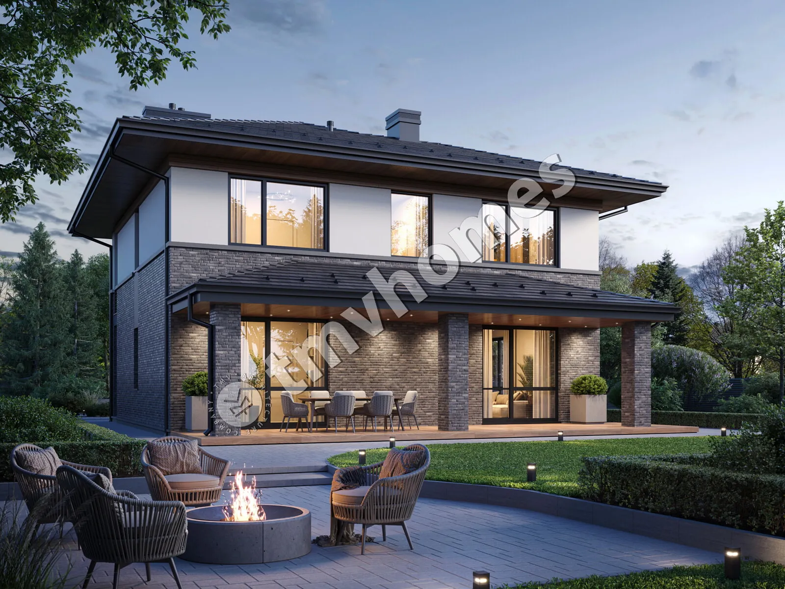 House Plan: 1886 ft², 2 Stories, 3 Beds, Home Office, 3 Baths, Open Floor Plan