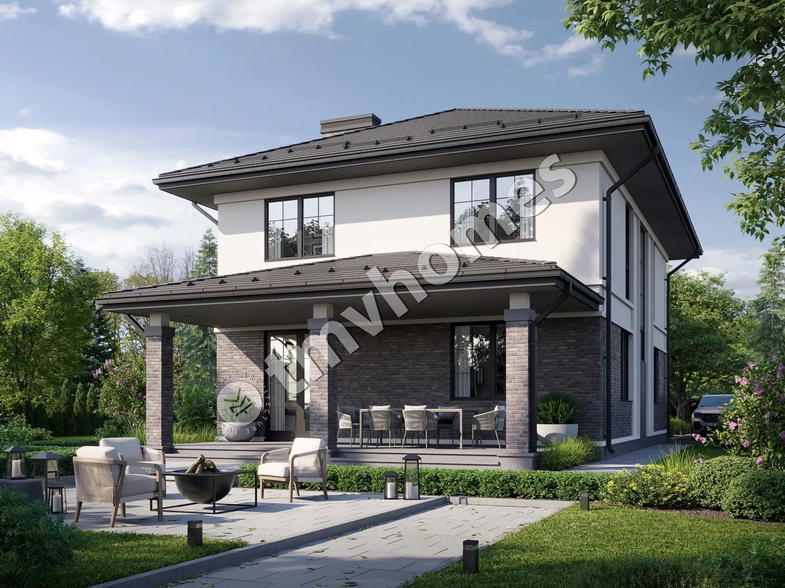 House Plan: 2041 ft², 2 Stories, 4 Beds, 3 Baths, Open Floor Plan