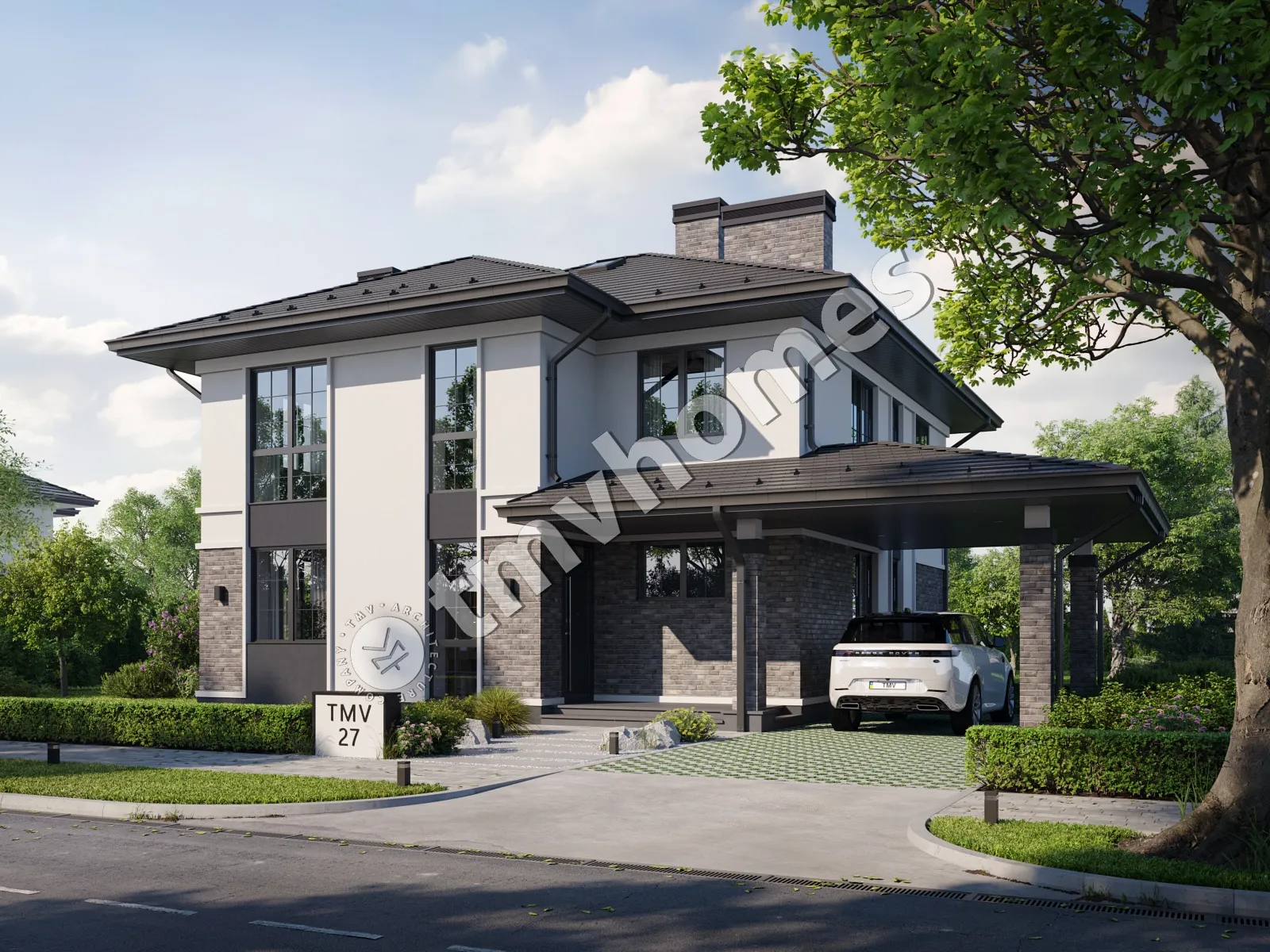 House Plan: 2206 ft², 2 Stories, 4 Beds, 3 Baths, Open Floor Plan, Carport
