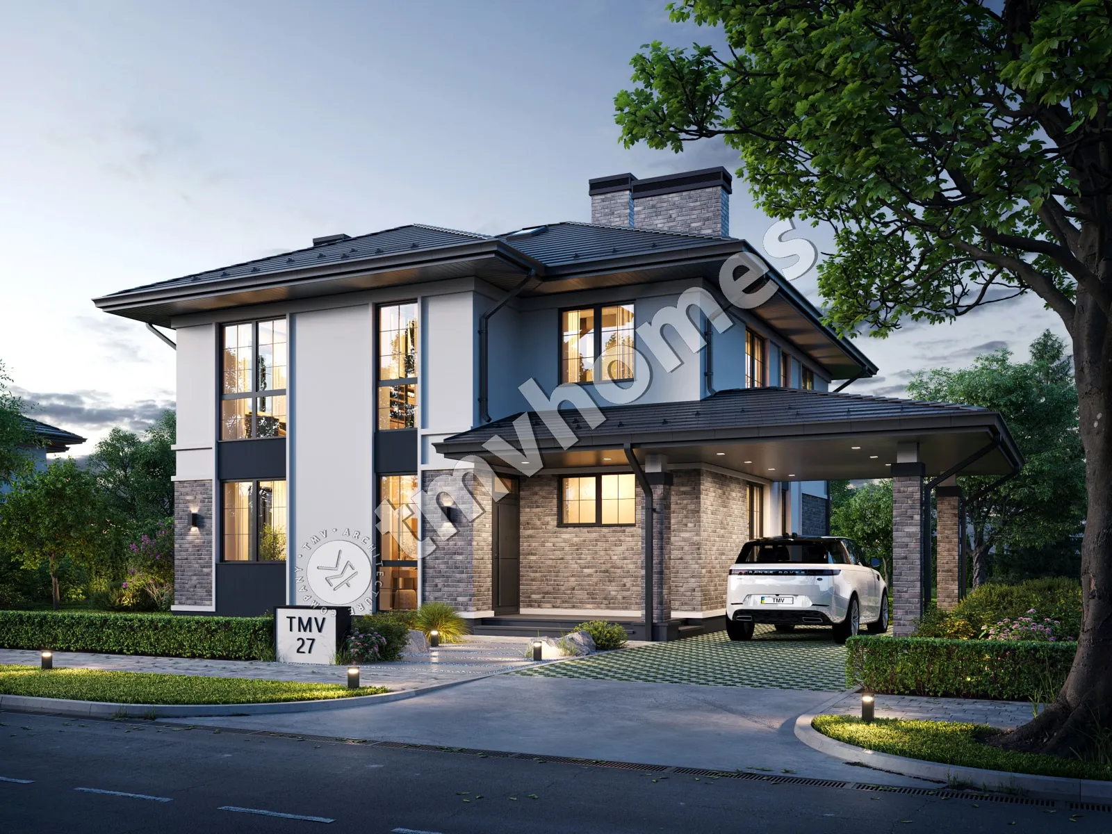 House Plan: 2206 ft², 2 Stories, 4 Beds, 3 Baths, Open Floor Plan, Carport