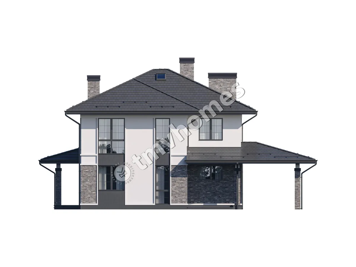 House Plan: 2206 ft², 2 Stories, 4 Beds, 3 Baths, Open Floor Plan, Carport