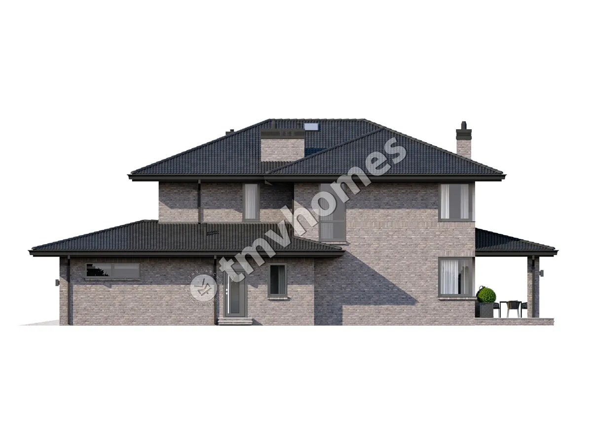House Plan: 2884 ft², 2 Stories + Basement, 5 Beds, 2 Baths, Open Floor Plan, 2-Car Garage