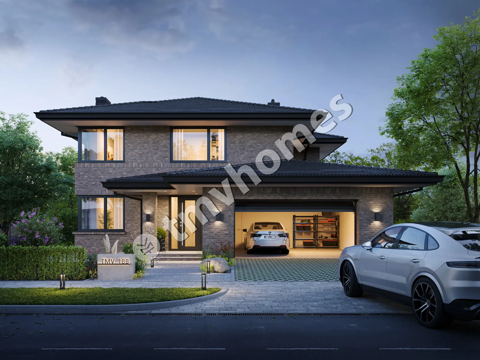House Plan: 2884 ft², 2 Stories, 5 Beds, 2 Baths, Open Floor Plan, 2-Car Garage