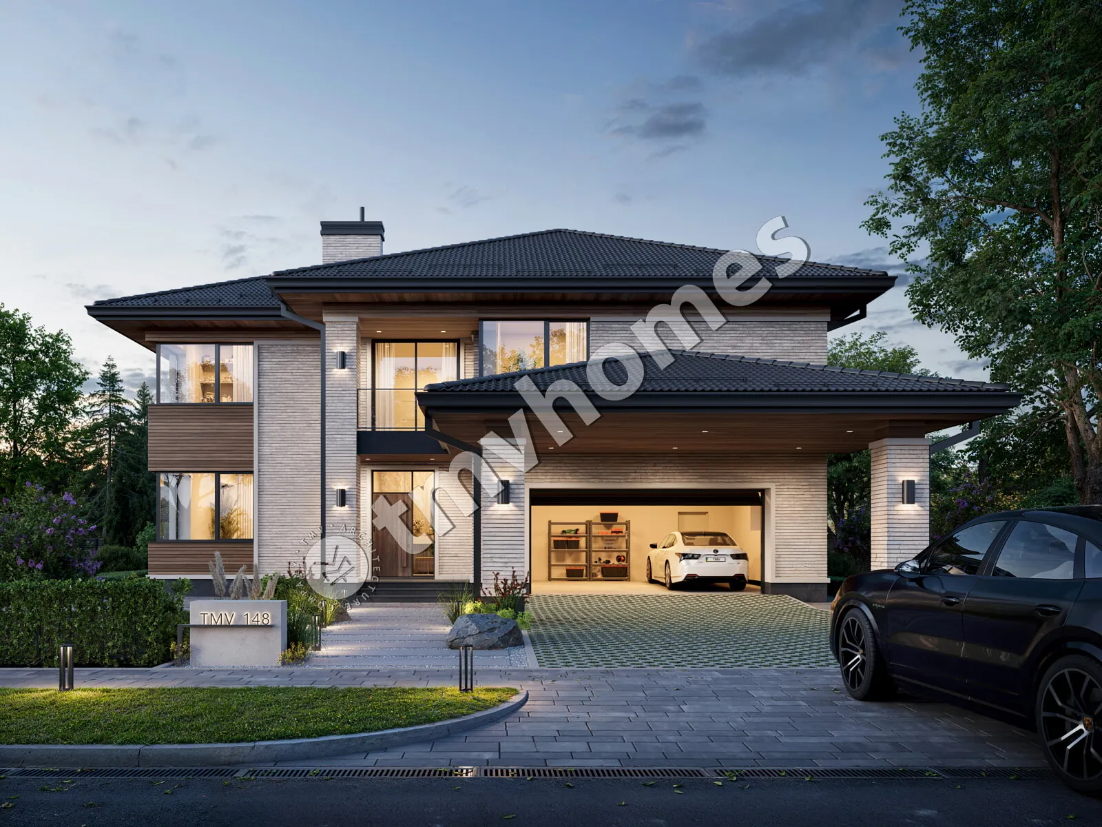 House Plan: 3335 ft², 2 Stories, 4 Beds, Home Office, 3 Baths, Carport
