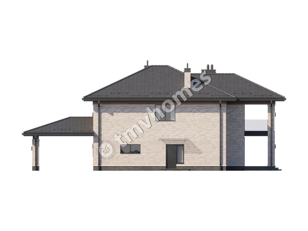 House Plan: 3335 ft², 2 Stories, 4 Beds, Home Office, 3 Baths, Carport