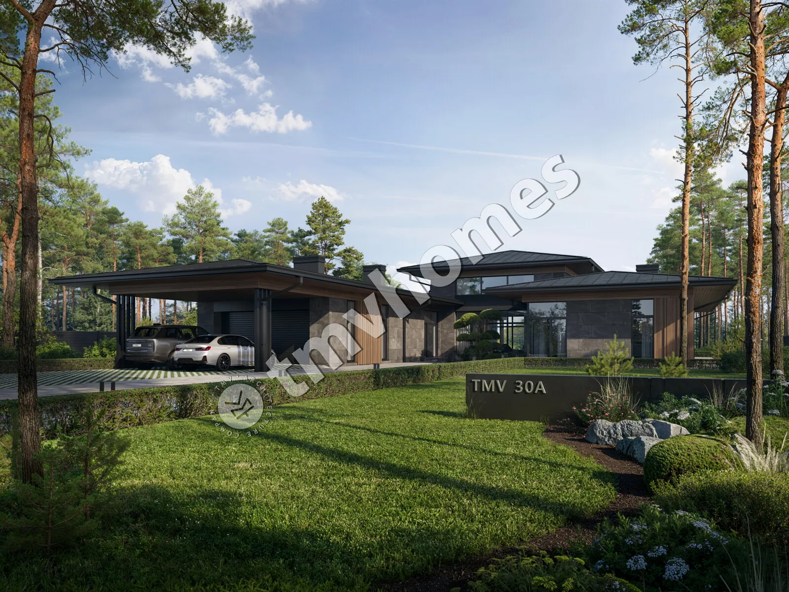 House Plan: 2774 ft², 1 Story, 4 Beds, Home Office, 5 Baths, Open Floor Plan, 2-Car Garage