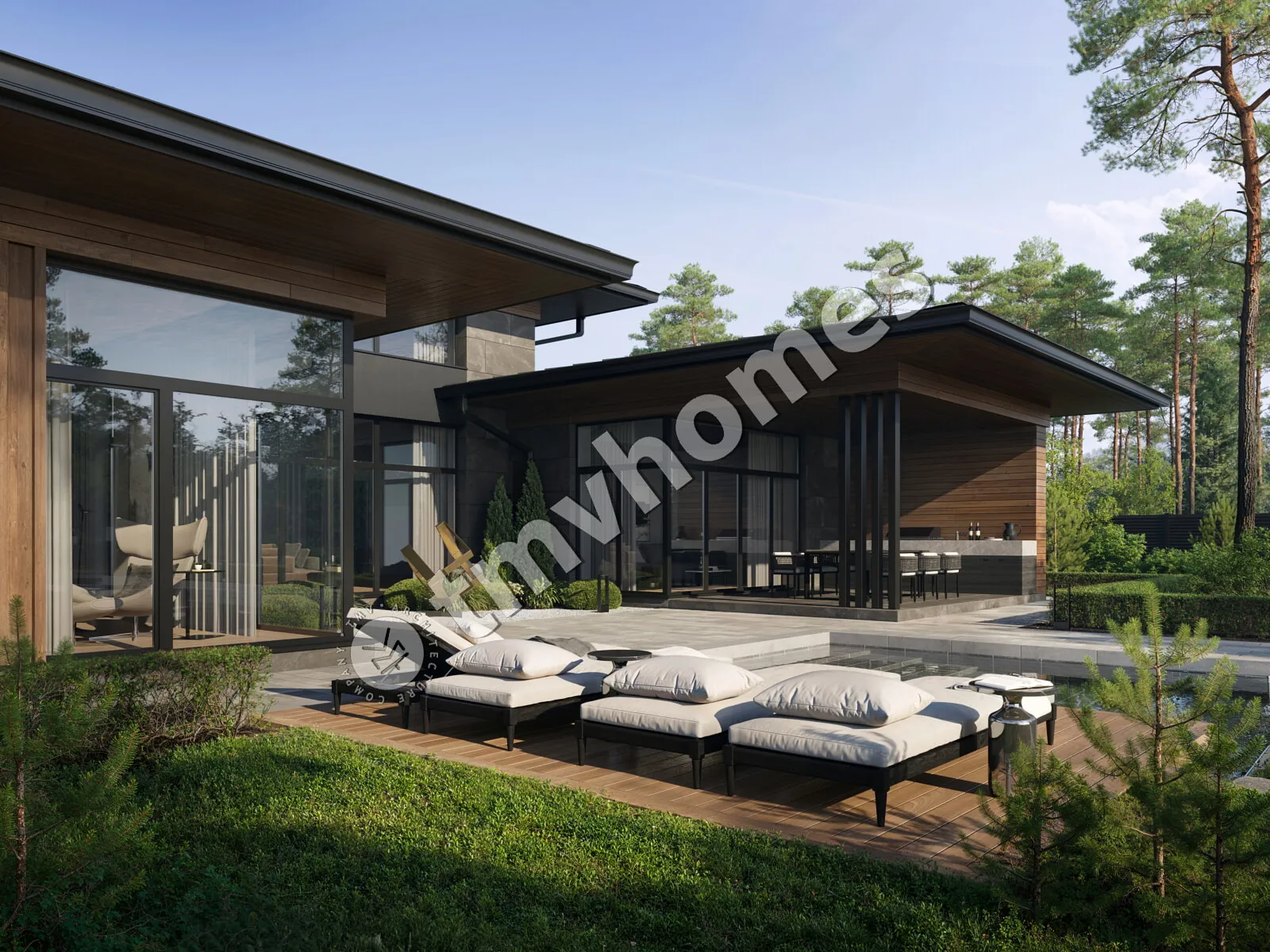 House Plan: 2774 ft², 1 Story, 4 Beds, Home Office, 5 Baths, Open Floor Plan, 2-Car Garage